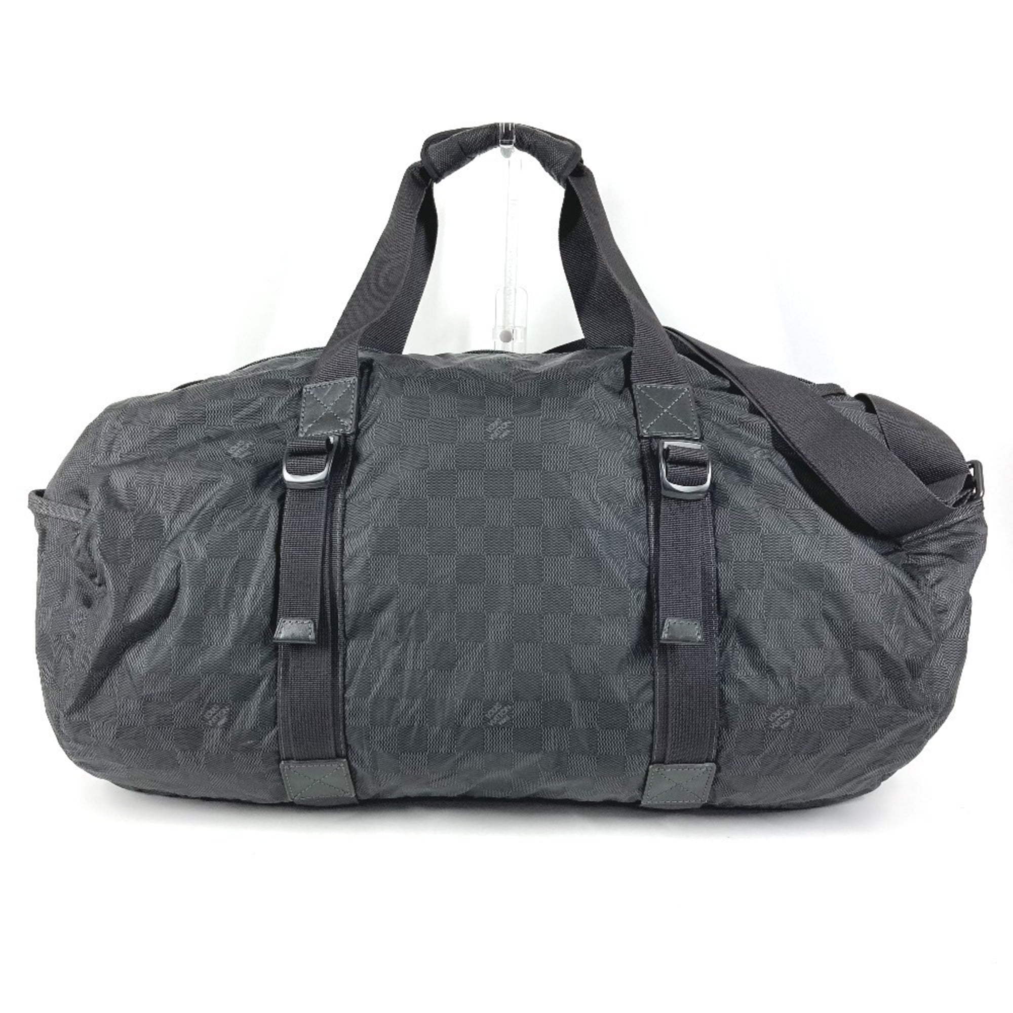 Louis Vuitton Black Nylon Leather Boston Bag (Pre-Owned)