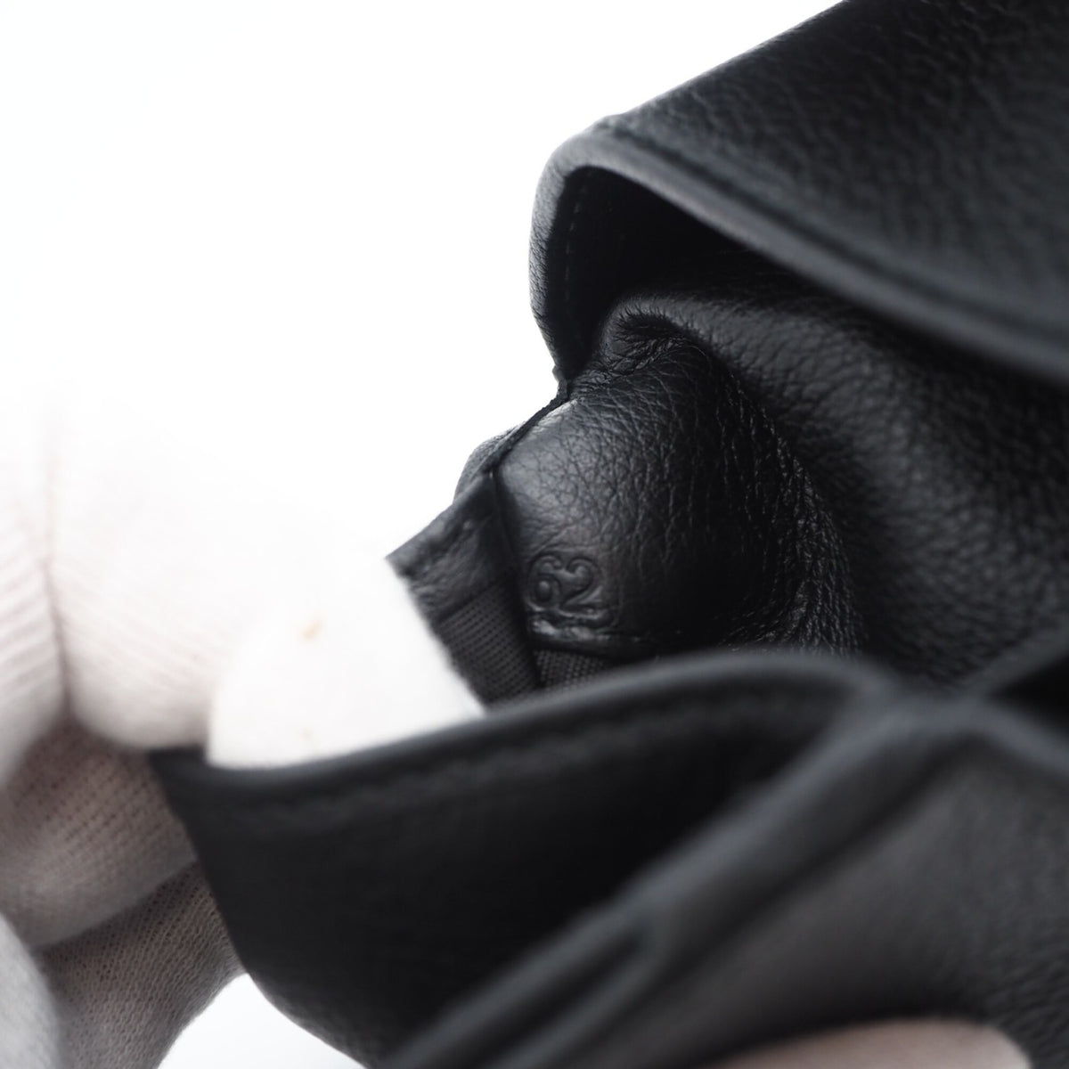 Prada Black Leather Wallet (Tri-Fold) (Pre-Owned)