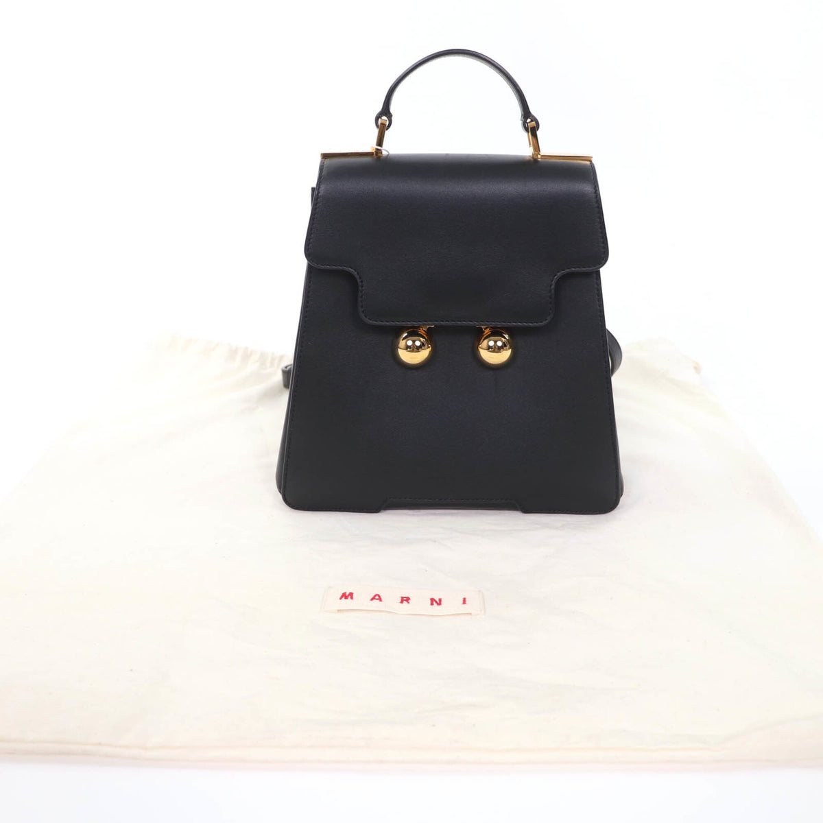 Marni Black Leather Backpack Handbag (Pre-Owned)