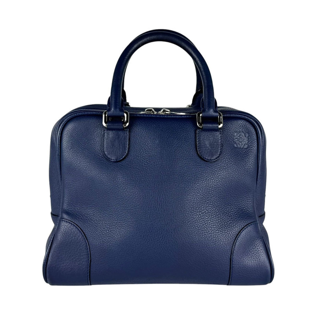 Loewe Navy Leather Handbag Shoulder Bag (Pre-Owned)