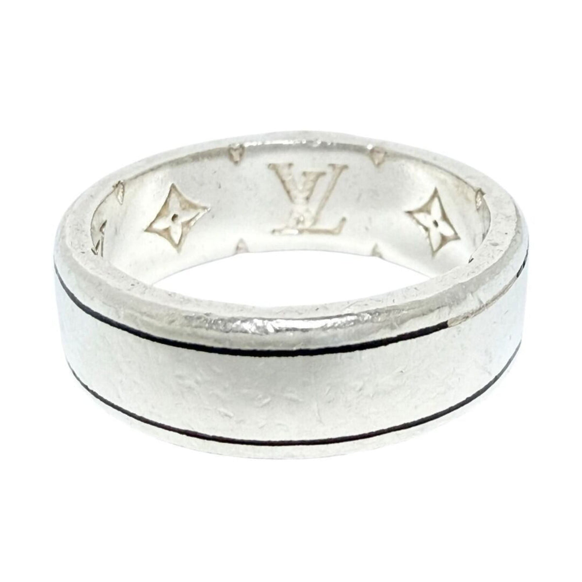 Louis Vuitton Silver 925 Band Ring (Pre-Owned)