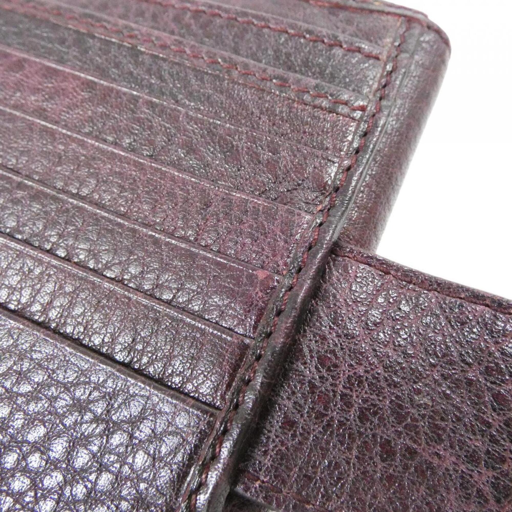 Gucci Bordeaux Leather Gg Leather Wallet (Bi-Fold) (Pre-Owned)