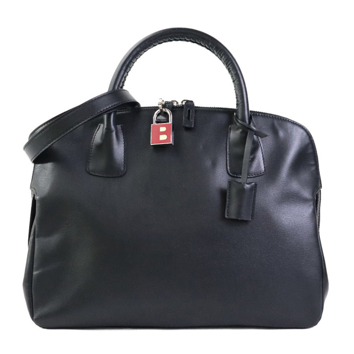 Bally Black Leather Handbag Shoulder Bag (Pre-Owned)