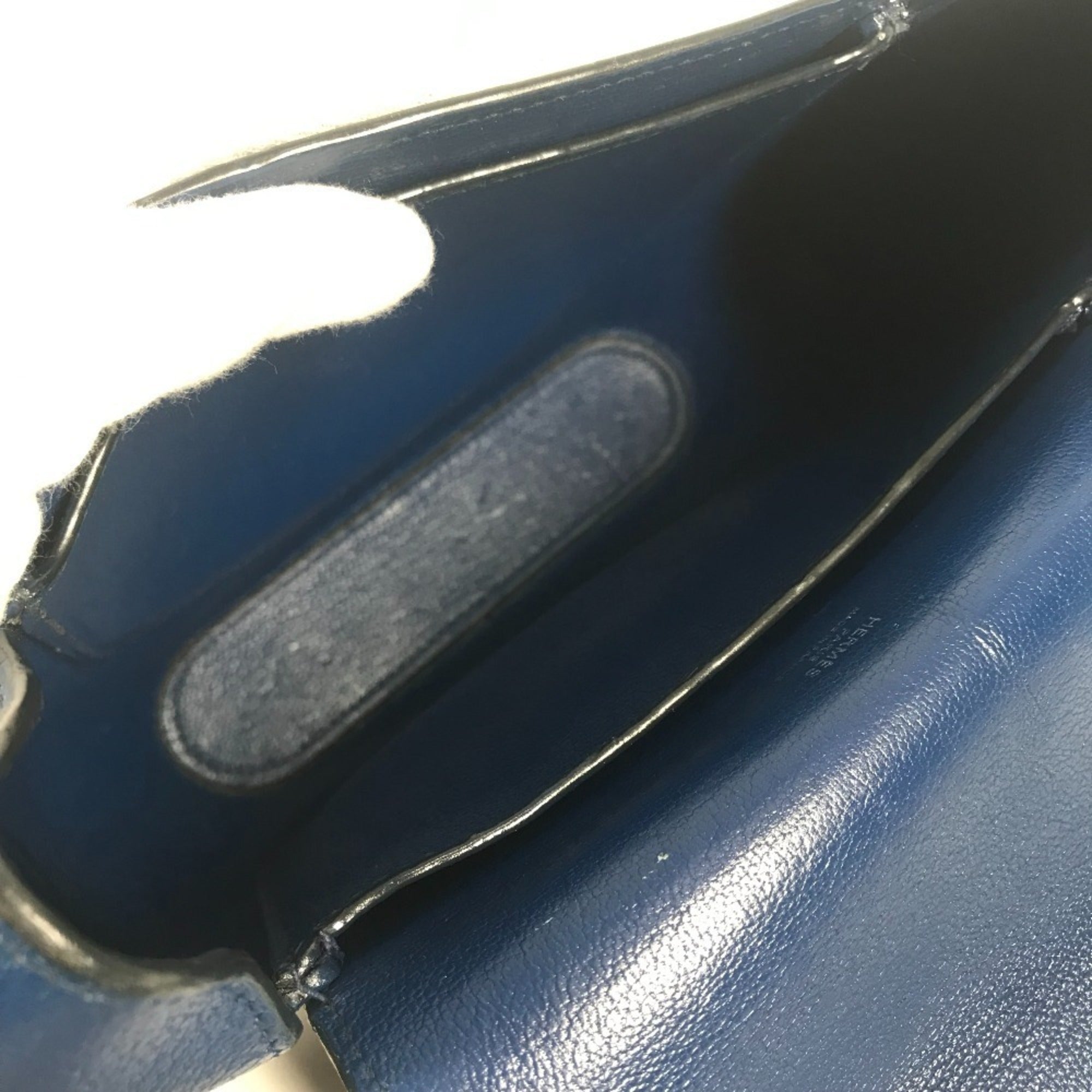 Hermes Blue Epsom Leather Pochette Shoulder Bag (Pre-Owned)