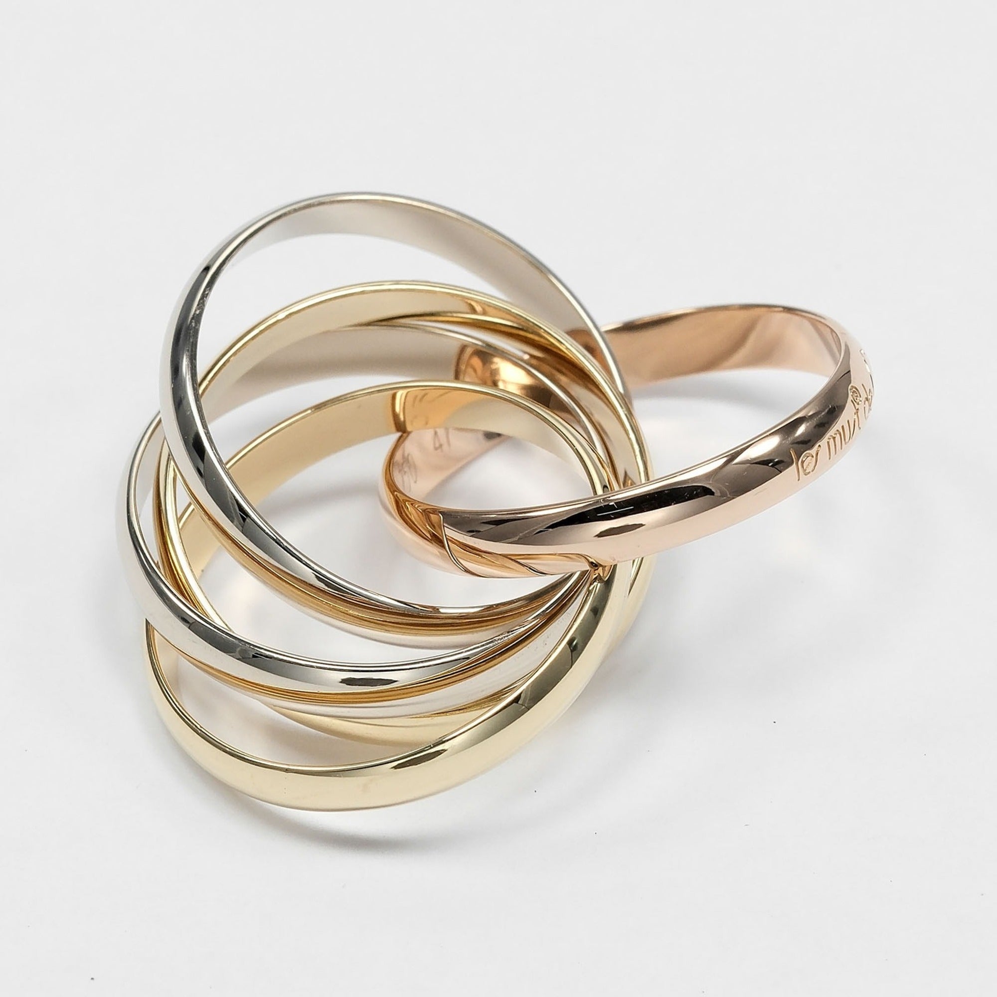 Cartier Gold Silver Yellow Gold (18K) Pink Gold (18K) White Gold (18K) Band Ring (Pre-Owned)