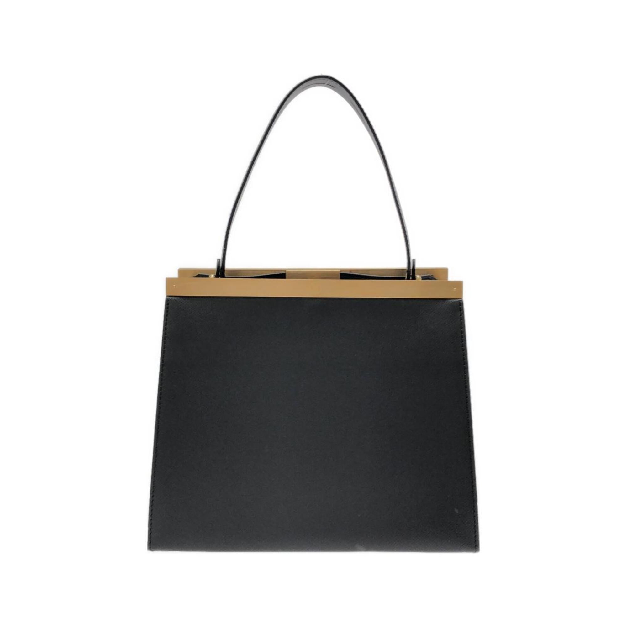 Louis Vuitton Black Leather Handbag (Pre-Owned)