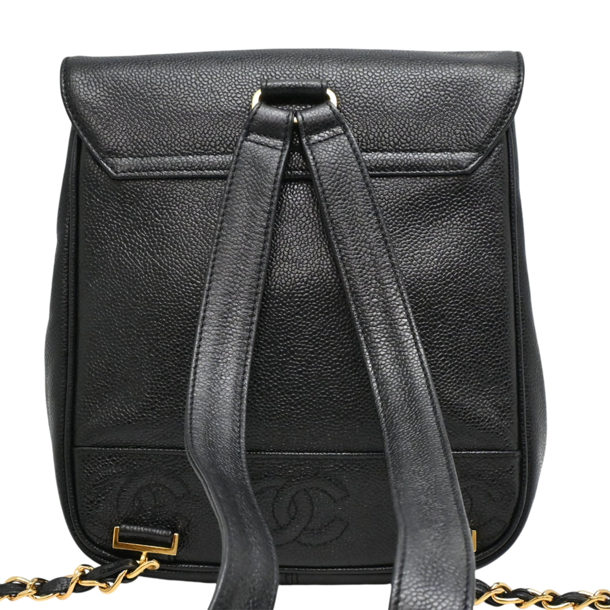 Chanel Black Grained Calfskin Backpack (Pre-Owned)