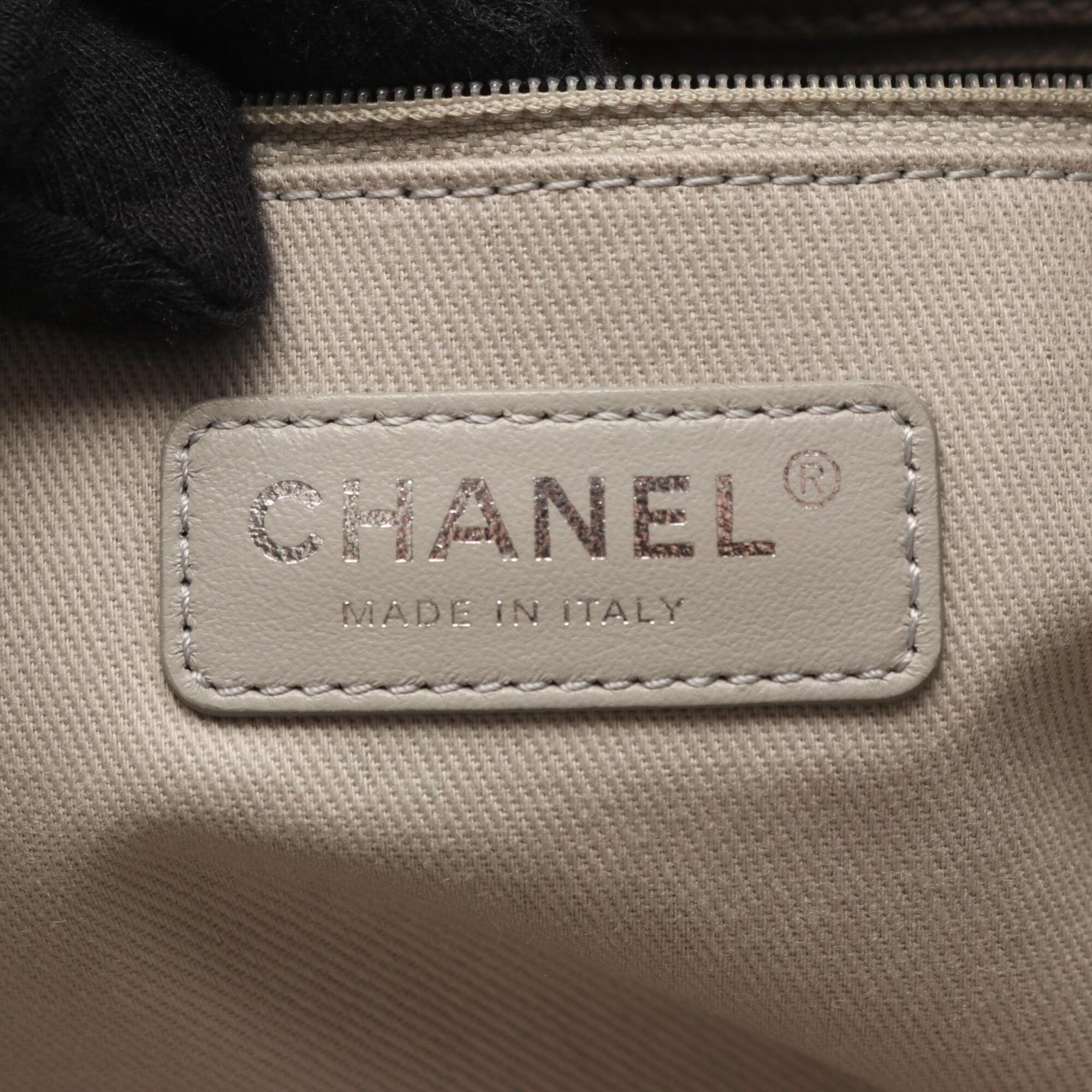 Chanel Black Grained Calfskin Handbag Tote Bag (Pre-Owned)
