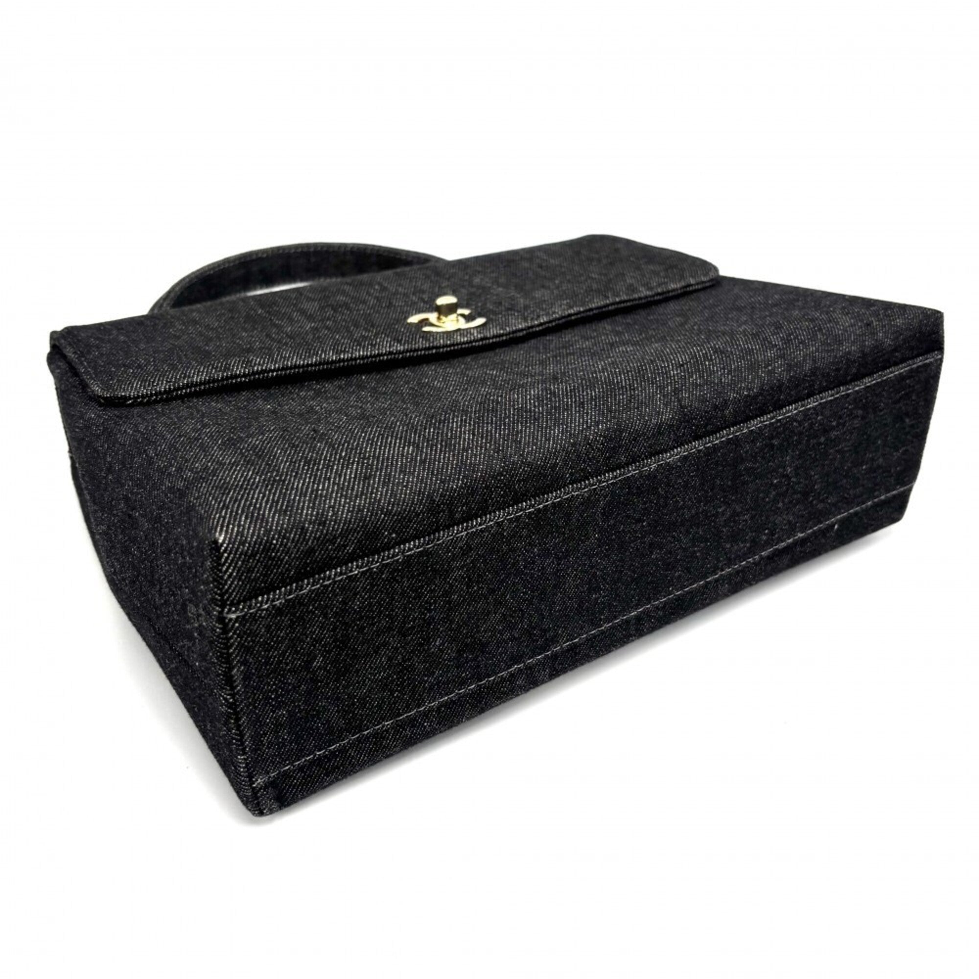 Chanel Black Denim Handbag (Pre-Owned)