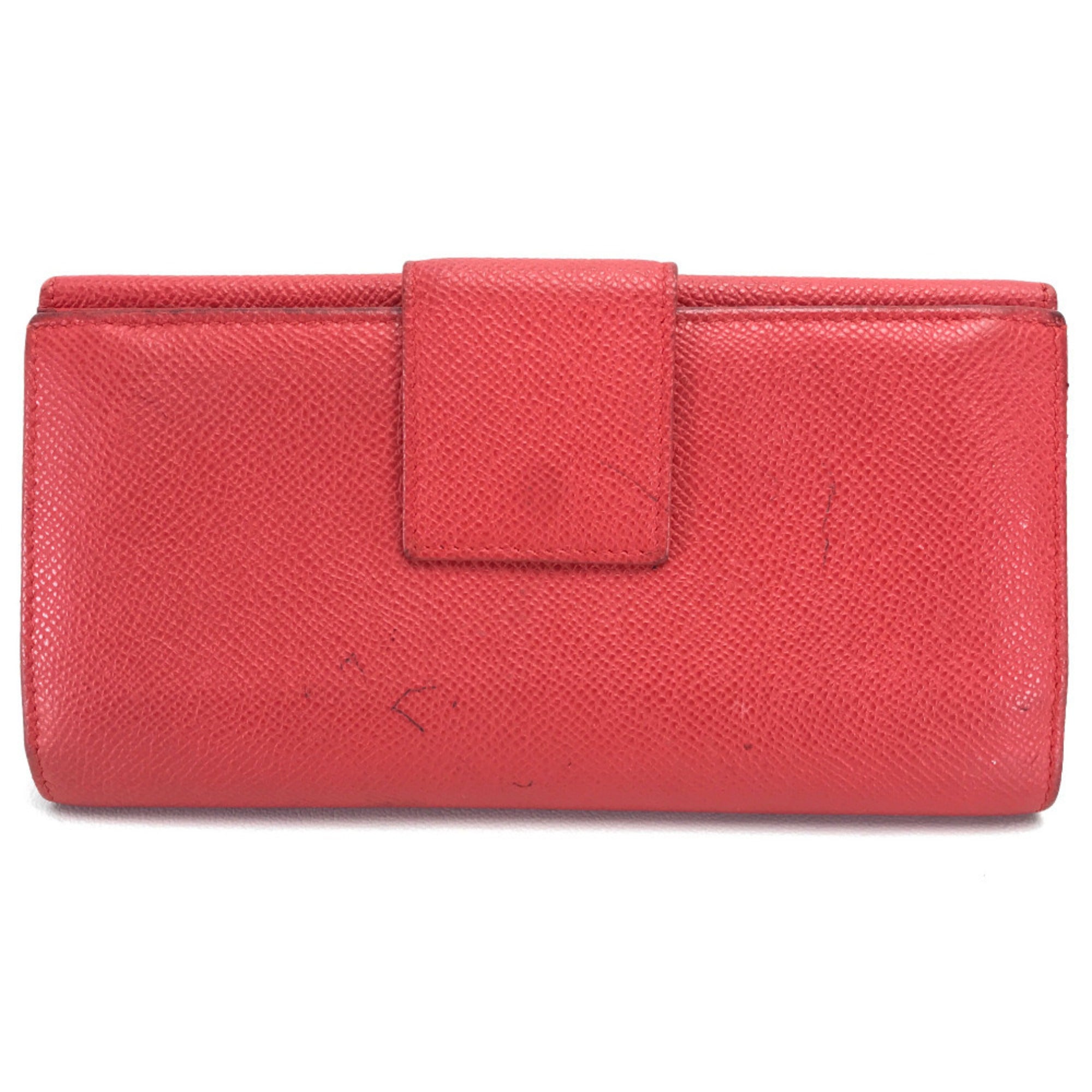 Bvlgari Bvlgari Bvlgari Red Color Leather Long Wallet (Bi-Fold) (Pre-Owned)