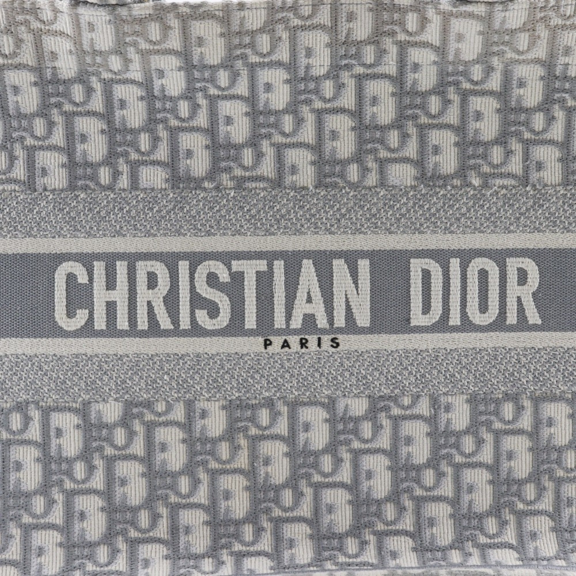 Christian Dior Light Gray Cotton Tote Bag (Pre-Owned)