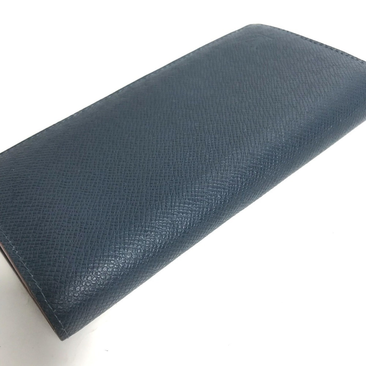 Louis Vuitton Taiga Blue Ocean Taiga Leather Long Wallet (Bi-Fold) (Pre-Owned)