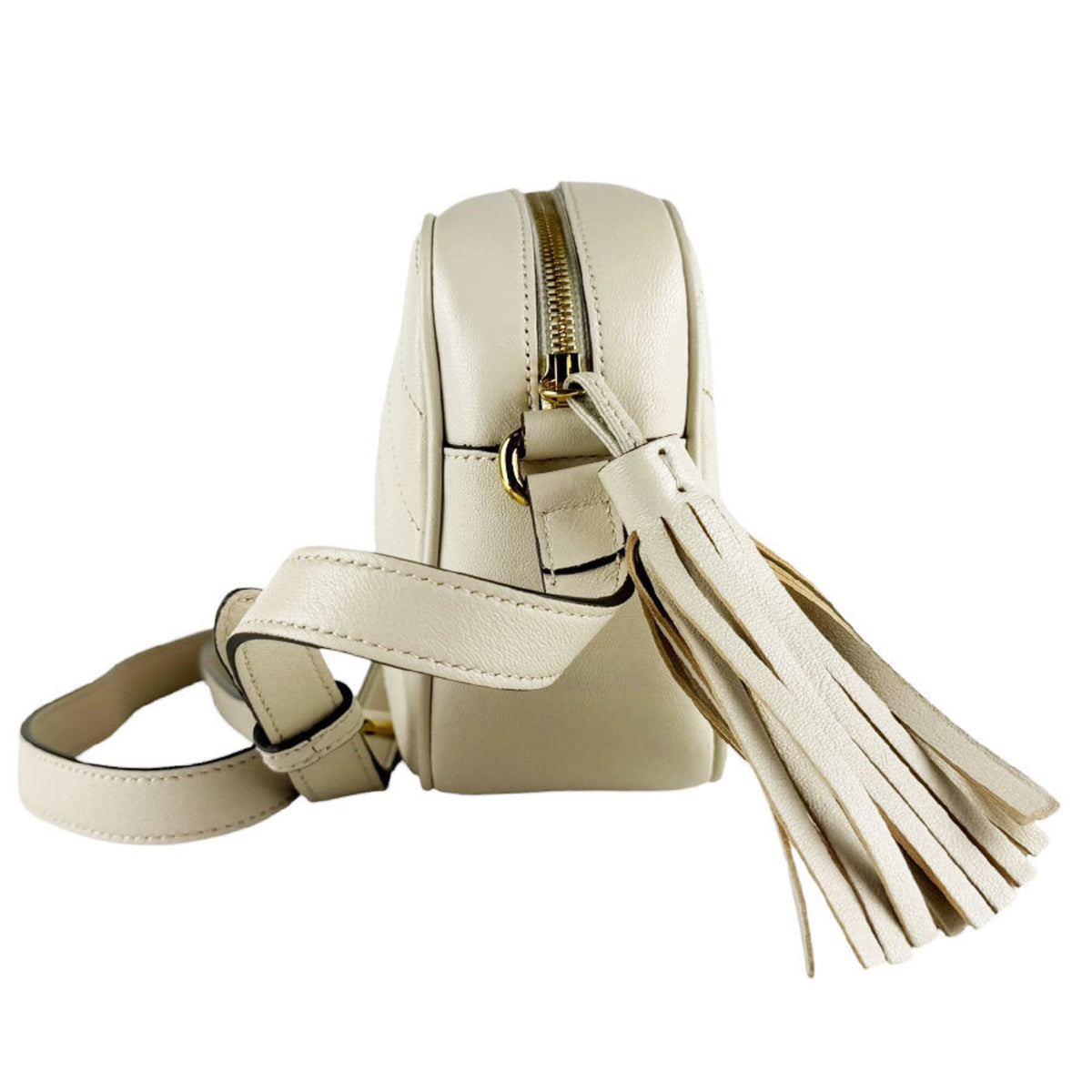 Gucci Ivory Leather Shoulder Bag (Pre-Owned)
