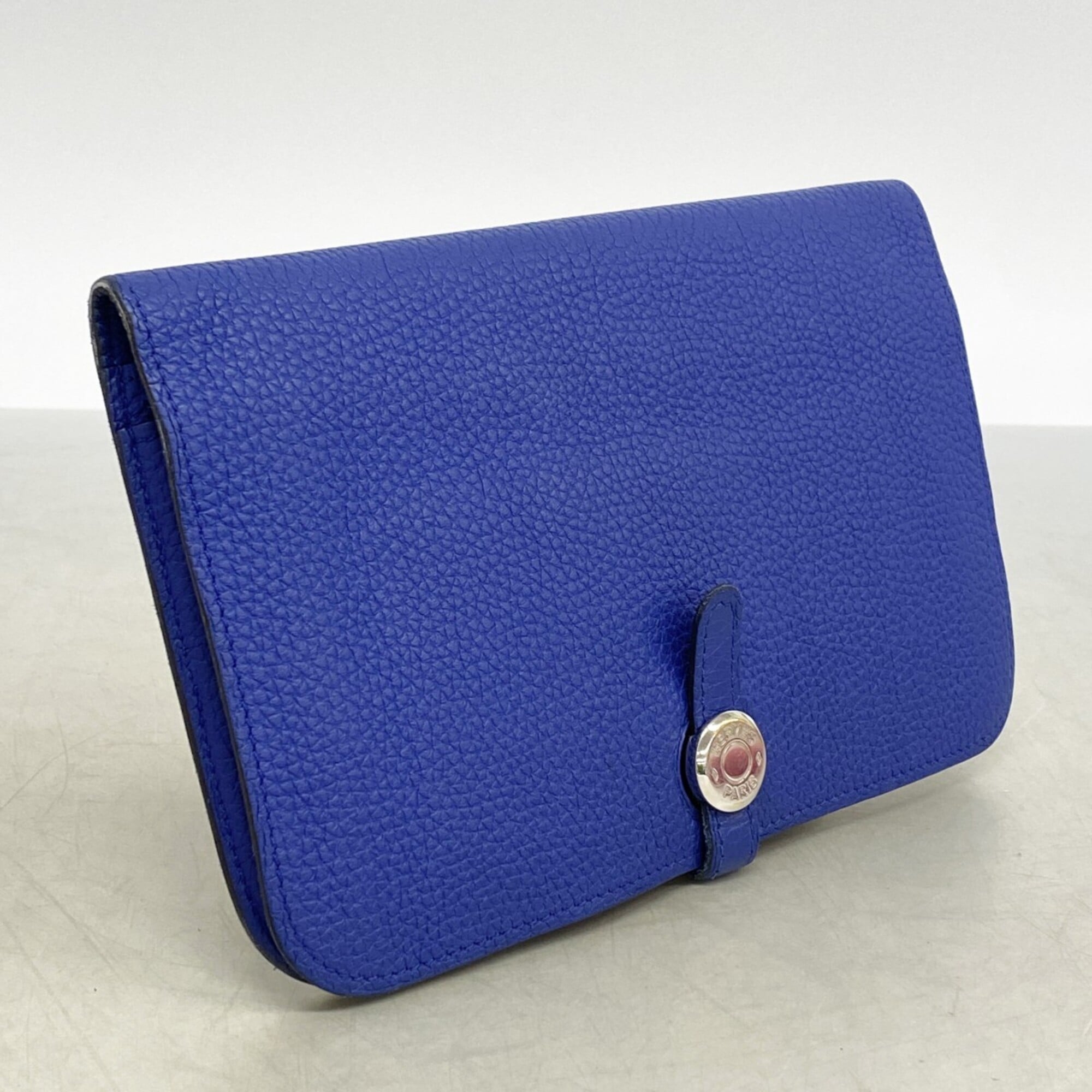 Hermes Blue Electric Togo Leather Long Wallet (Bi-Fold) (Pre-Owned)