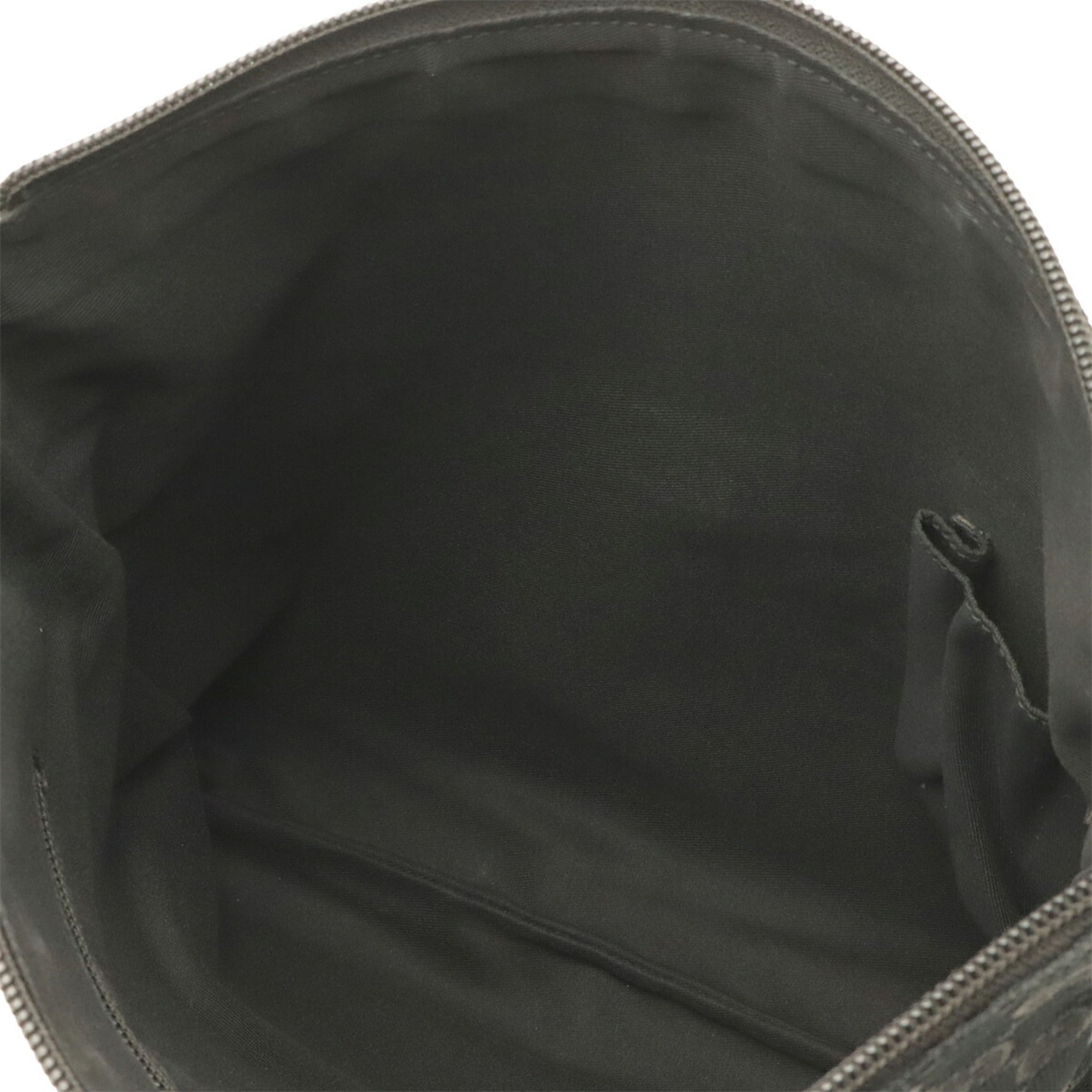 Gucci Black Canvas Leather Messenger Bag Shoulder Bag (Pre-Owned)