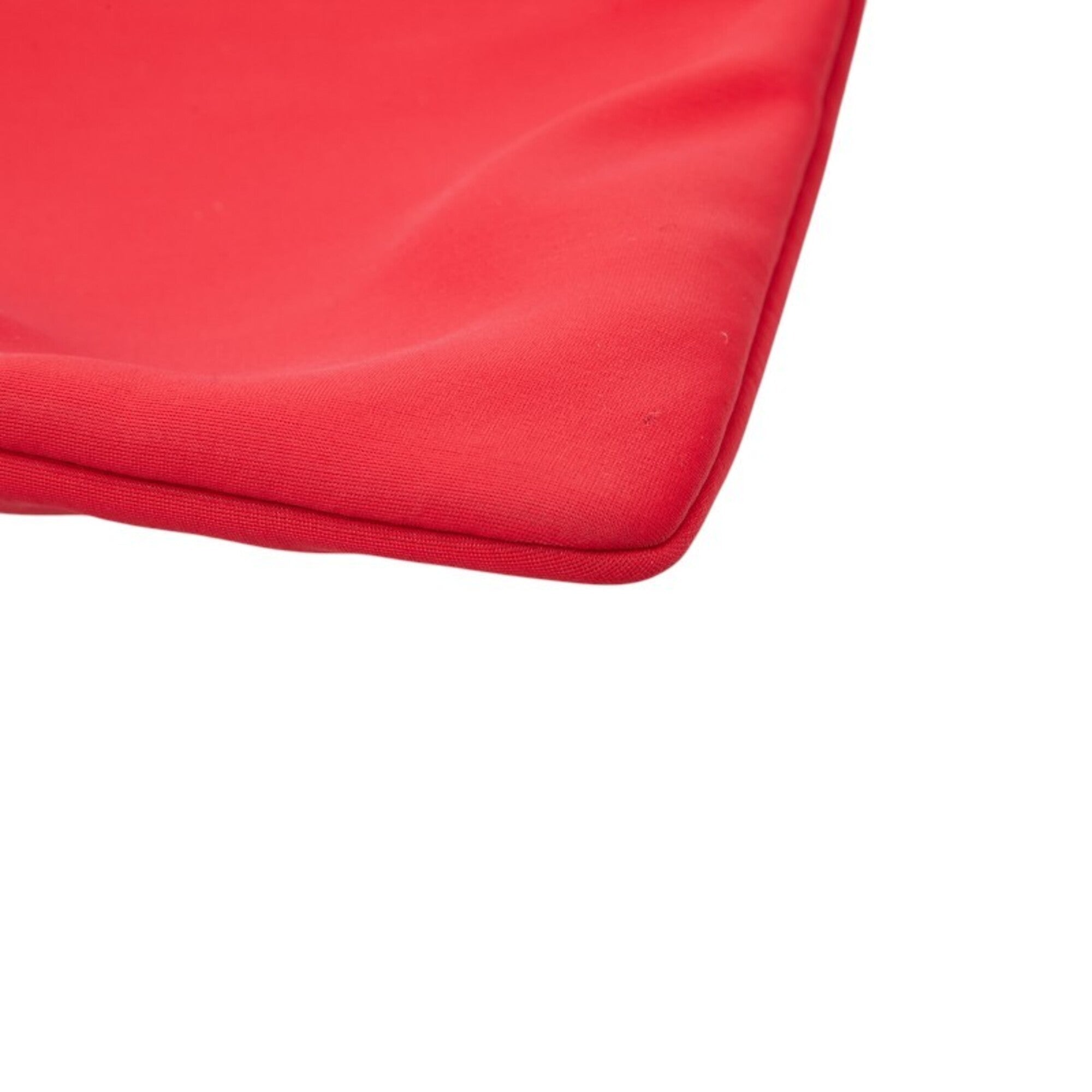 Hermes Red Color White Polyamide Clutch Bag Handbag Pouch (Pre-Owned)