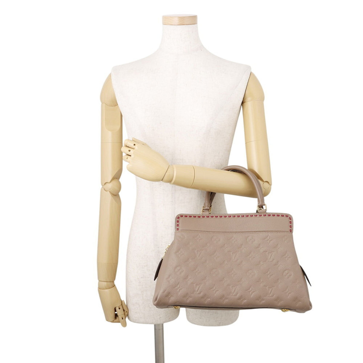 Louis Vuitton Taupe Monogram Empreinte Handbag Shoulder Bag (Pre-Owned)