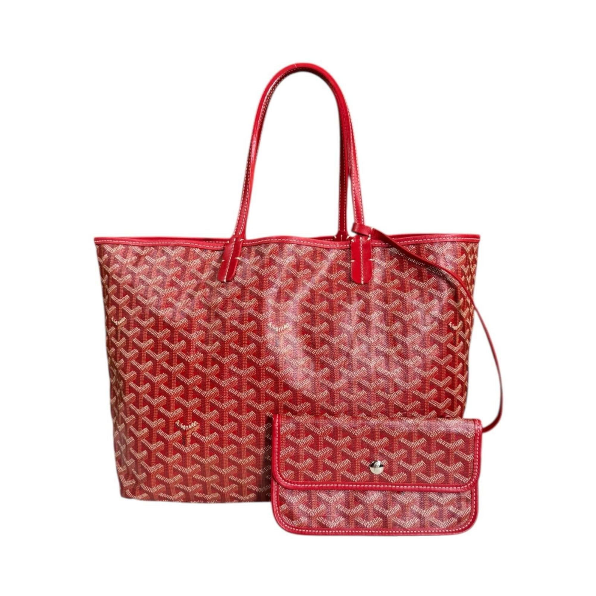 Goyard Red Color Pvc Coated Canvas Tote Bag (Pre-Owned)