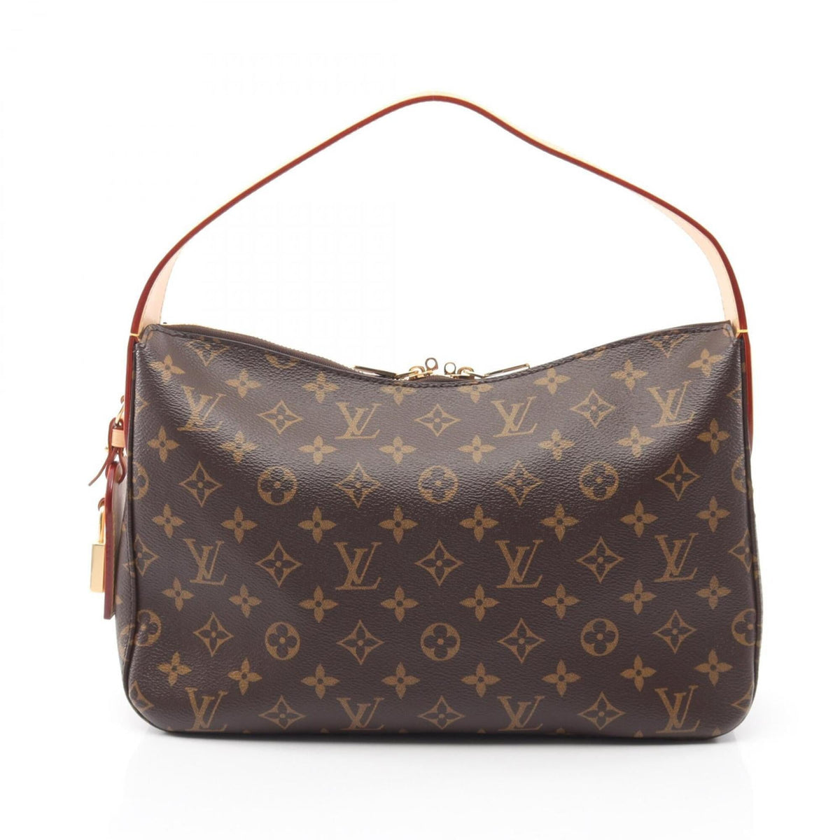 Louis Vuitton Brown Monogram Leather Handbag Shoulder Bag (Pre-Owned)