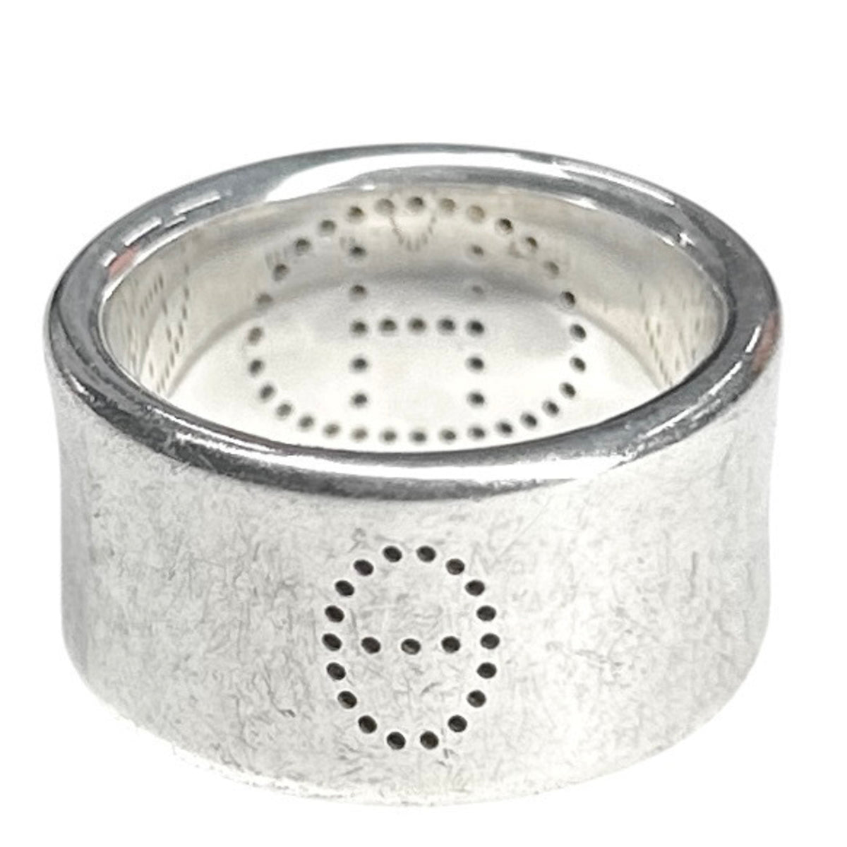 Hermes Silver Silver 925 Band Ring (Pre-Owned)