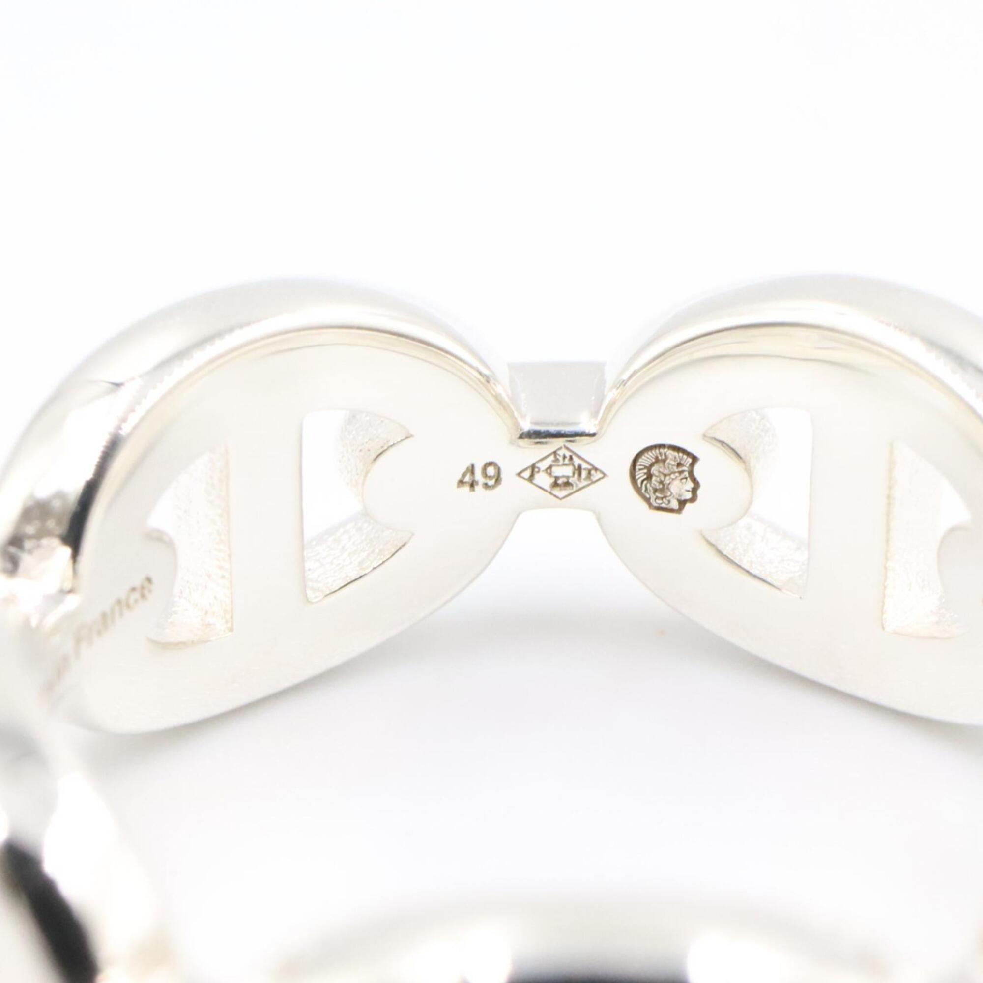 Hermes Silver Silver 925 Band Ring (Pre-Owned)