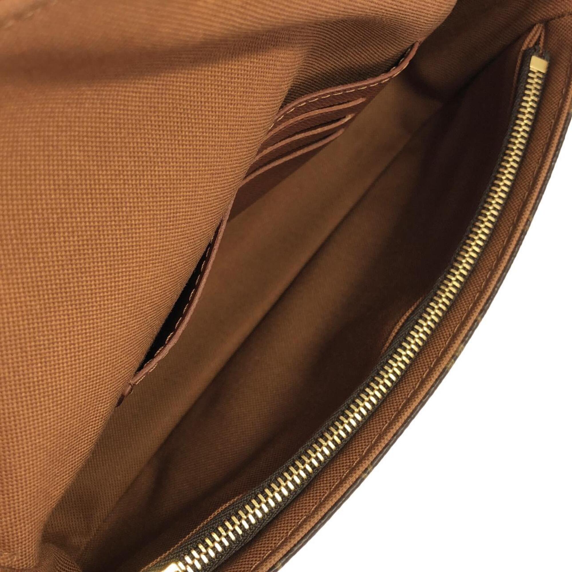 Louis Vuitton Marron Coated Canvas Shoulder Bag (Pre-Owned)