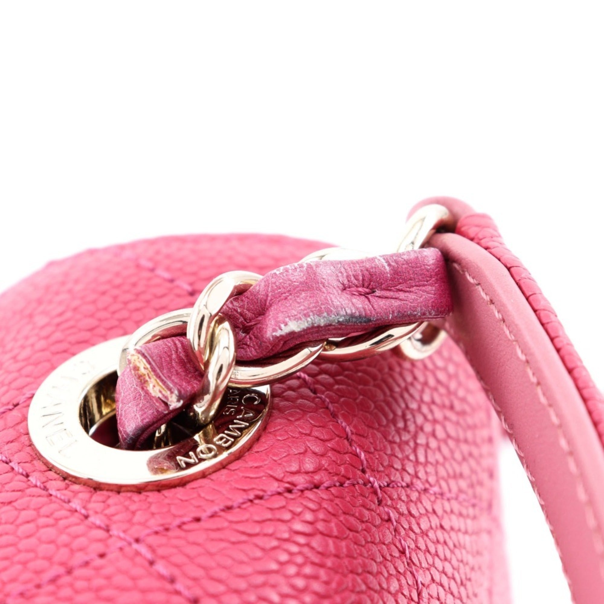 Chanel Pink Caviar Leather Handbag (Pre-Owned)