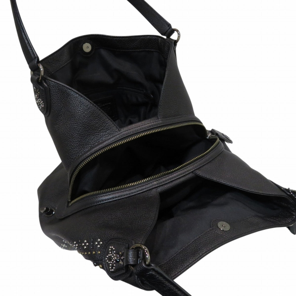 Coach Black Leather Shoulder Bag (Pre-Owned)