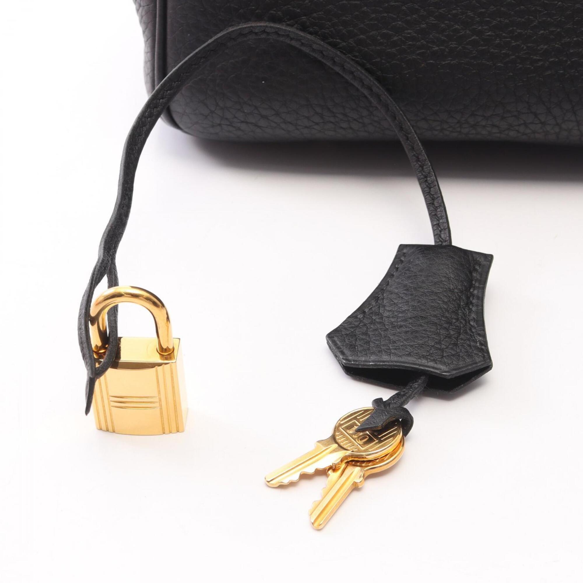 Hermes Black Togo Leather Leather Handbag (Pre-Owned)