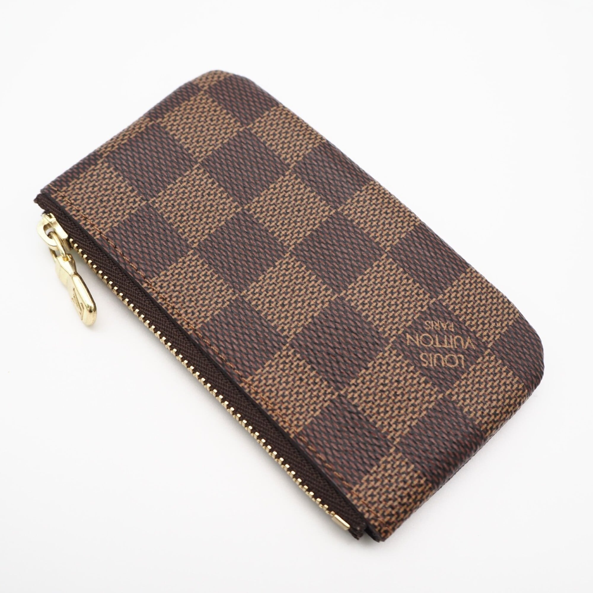 Louis Vuitton Damier Beige Brown Coated Canvas Leather Pochette (Pre-Owned)