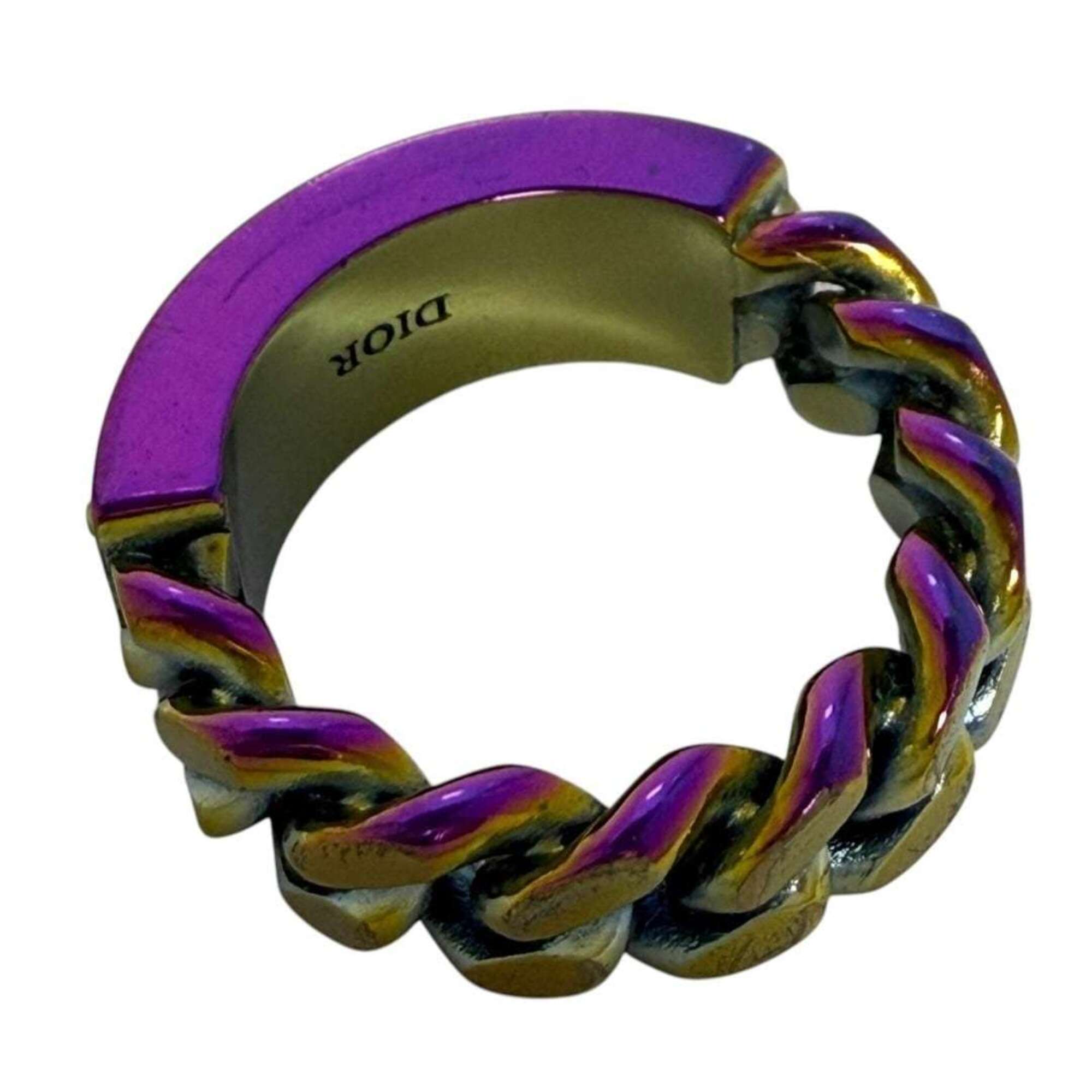 Christian Dior Multi-Color Metal Band Ring (Pre-Owned)