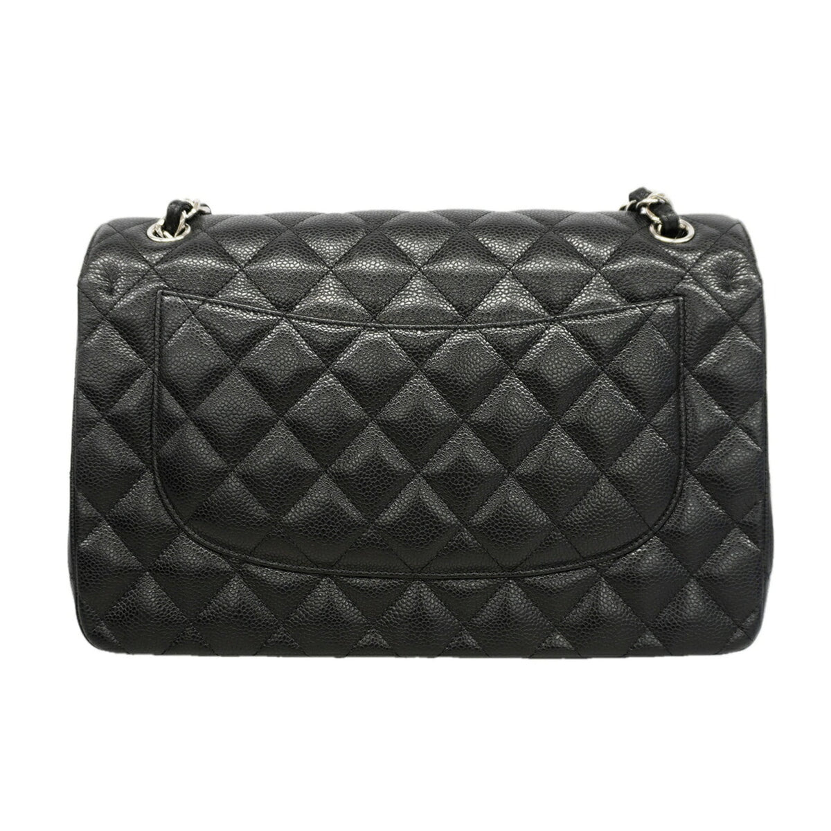 Chanel Black Grained Calfskin Shoulder Bag (Pre-Owned)