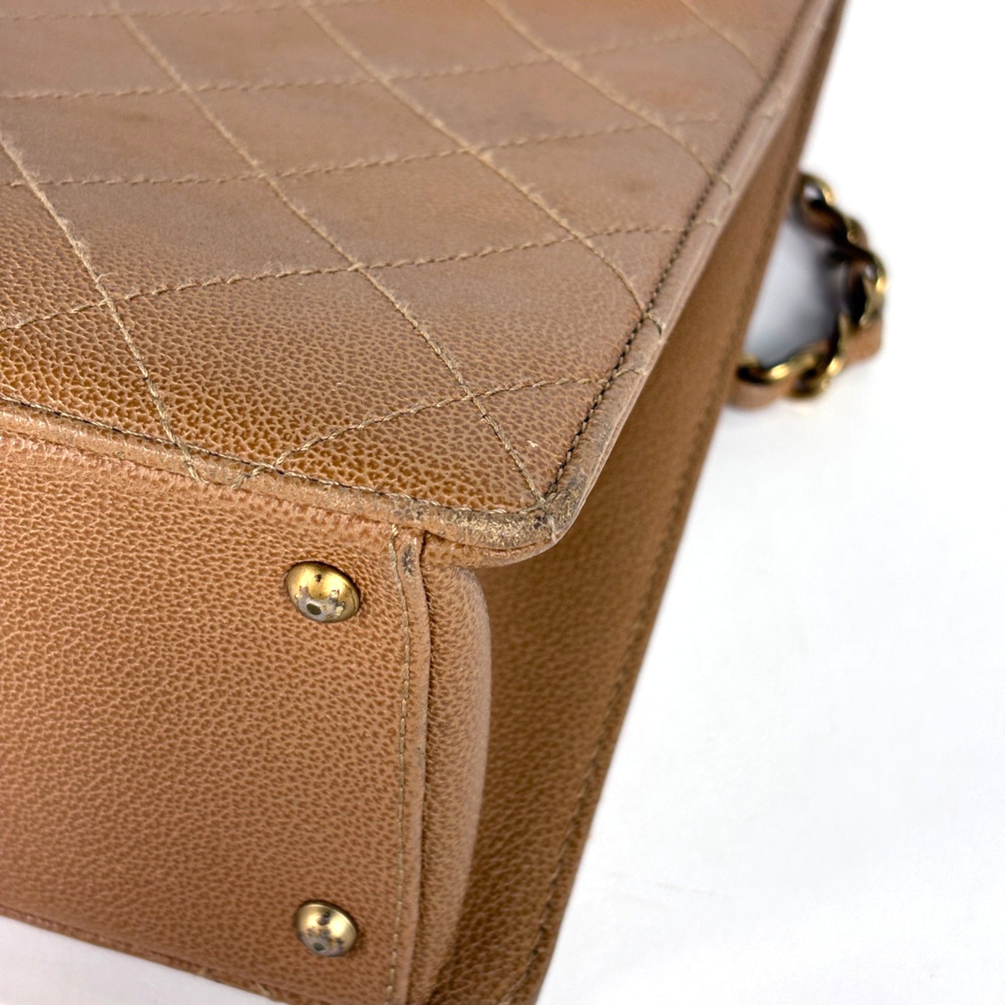 Chanel Camel Grained Calfskin Tote Bag (Pre-Owned)