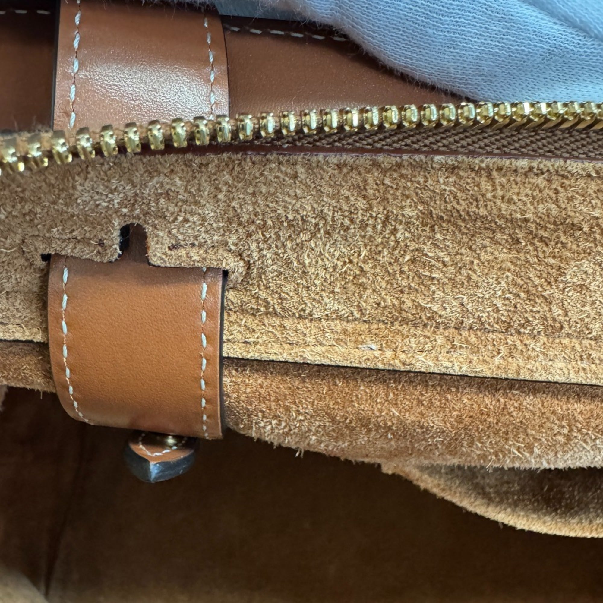 Celine Beige Brown Canvas Leather Shoulder Bag (Pre-Owned)