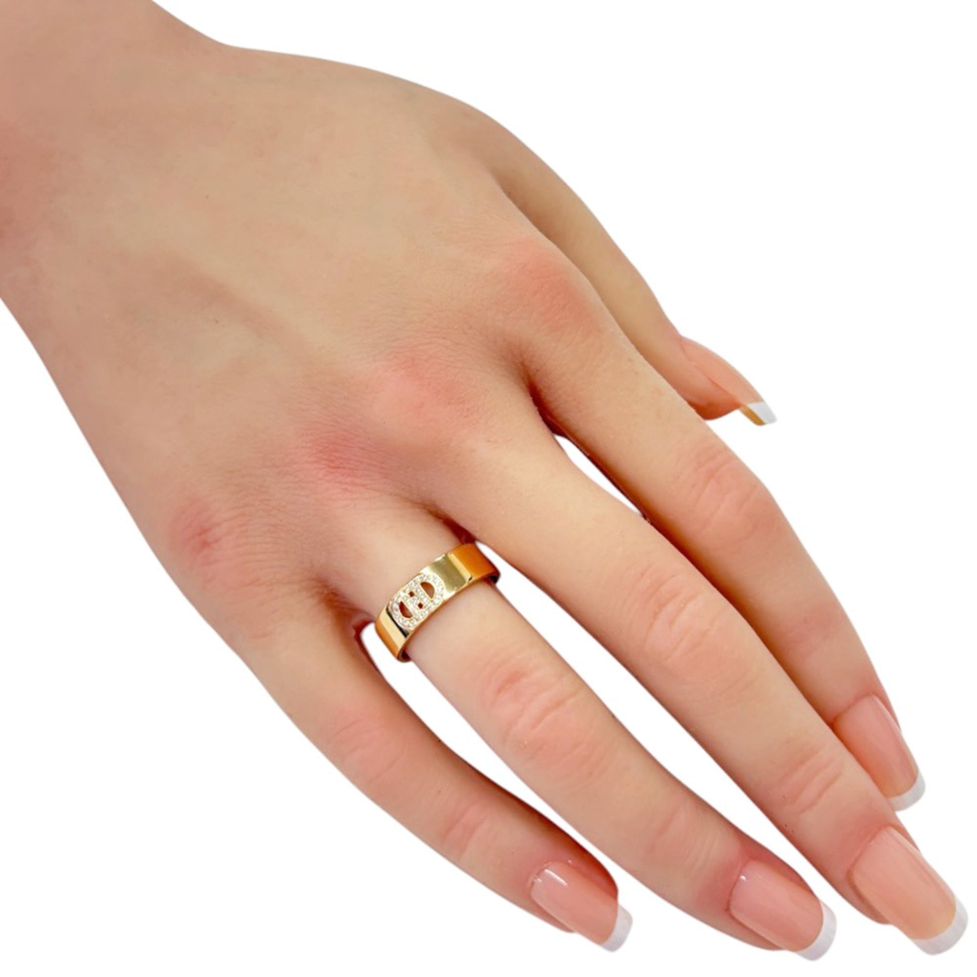 Hermes Pink Gold (18K) Band Ring (Pre-Owned)