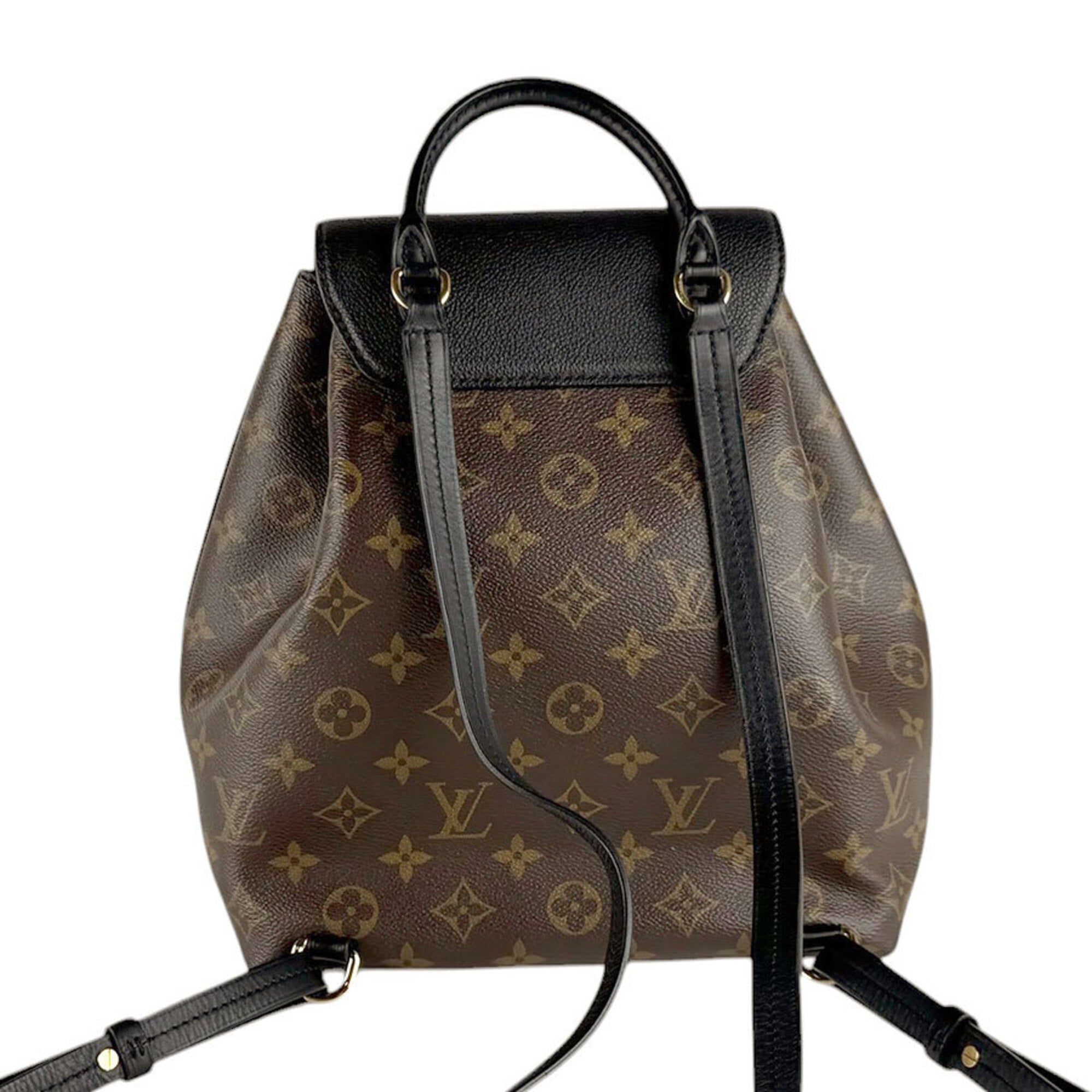 Louis Vuitton Black Brown Monogram Monogram Backpack (Pre-Owned)
