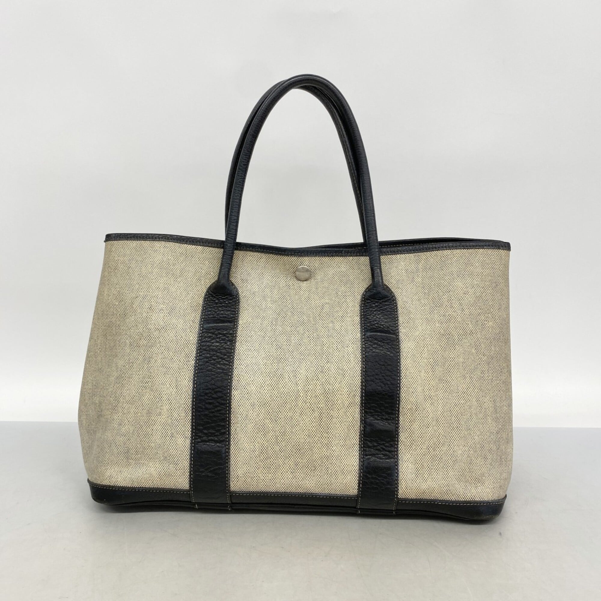 Hermes Black Toile H Tote Bag (Pre-Owned)