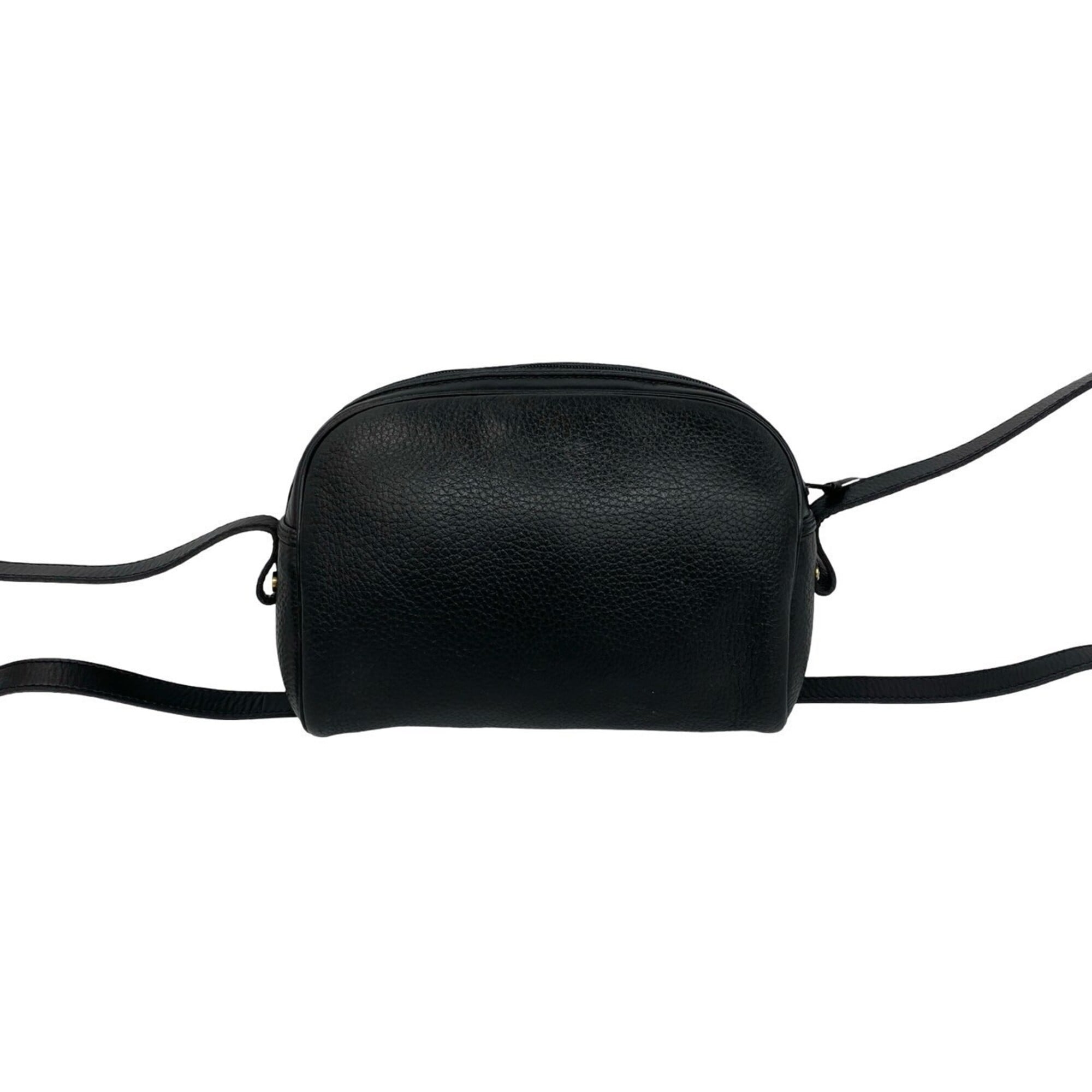 Christian Dior Black Leather Pochette Shoulder Bag (Pre-Owned)