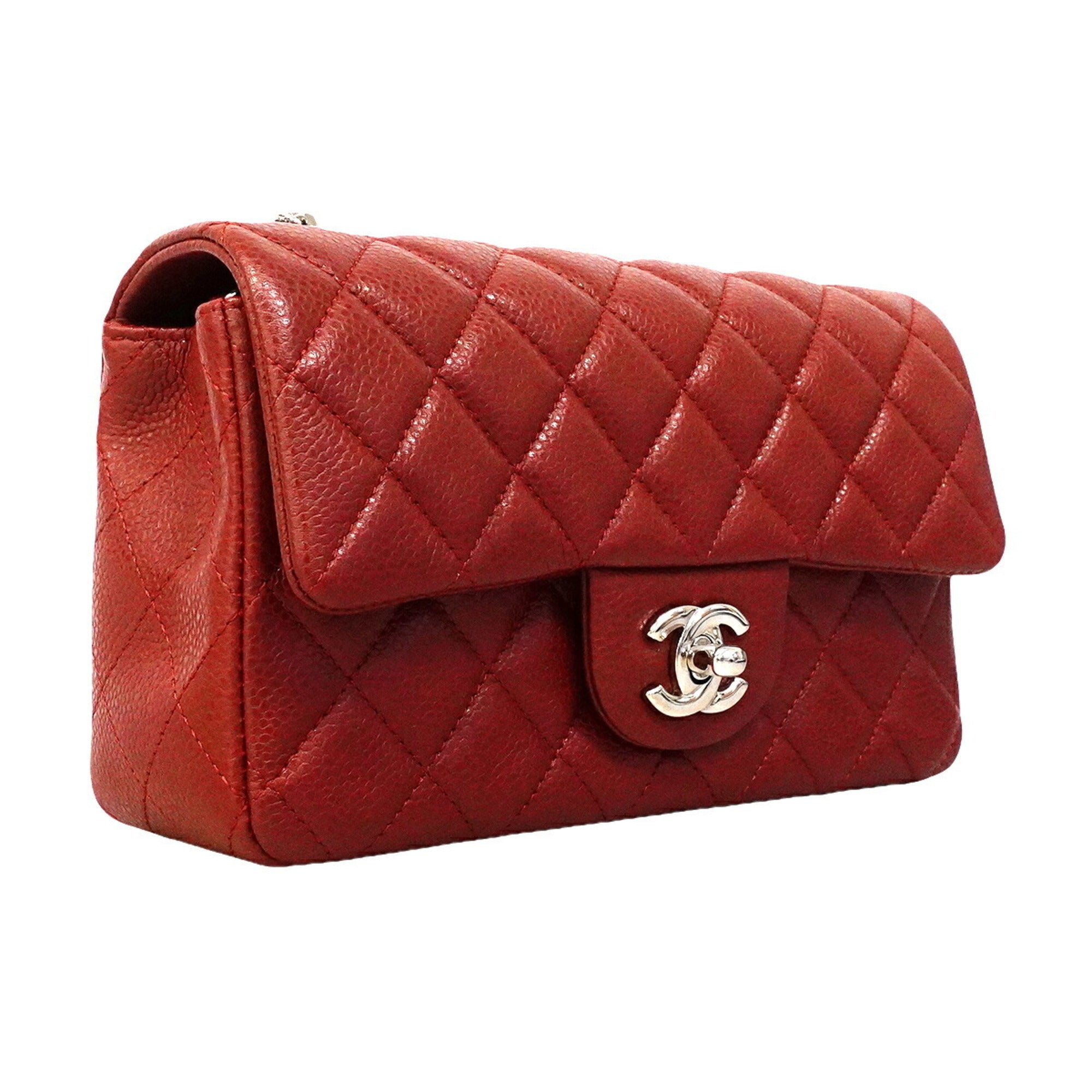 Chanel Bordeaux Grained Calfskin Shoulder Bag (Pre-Owned)