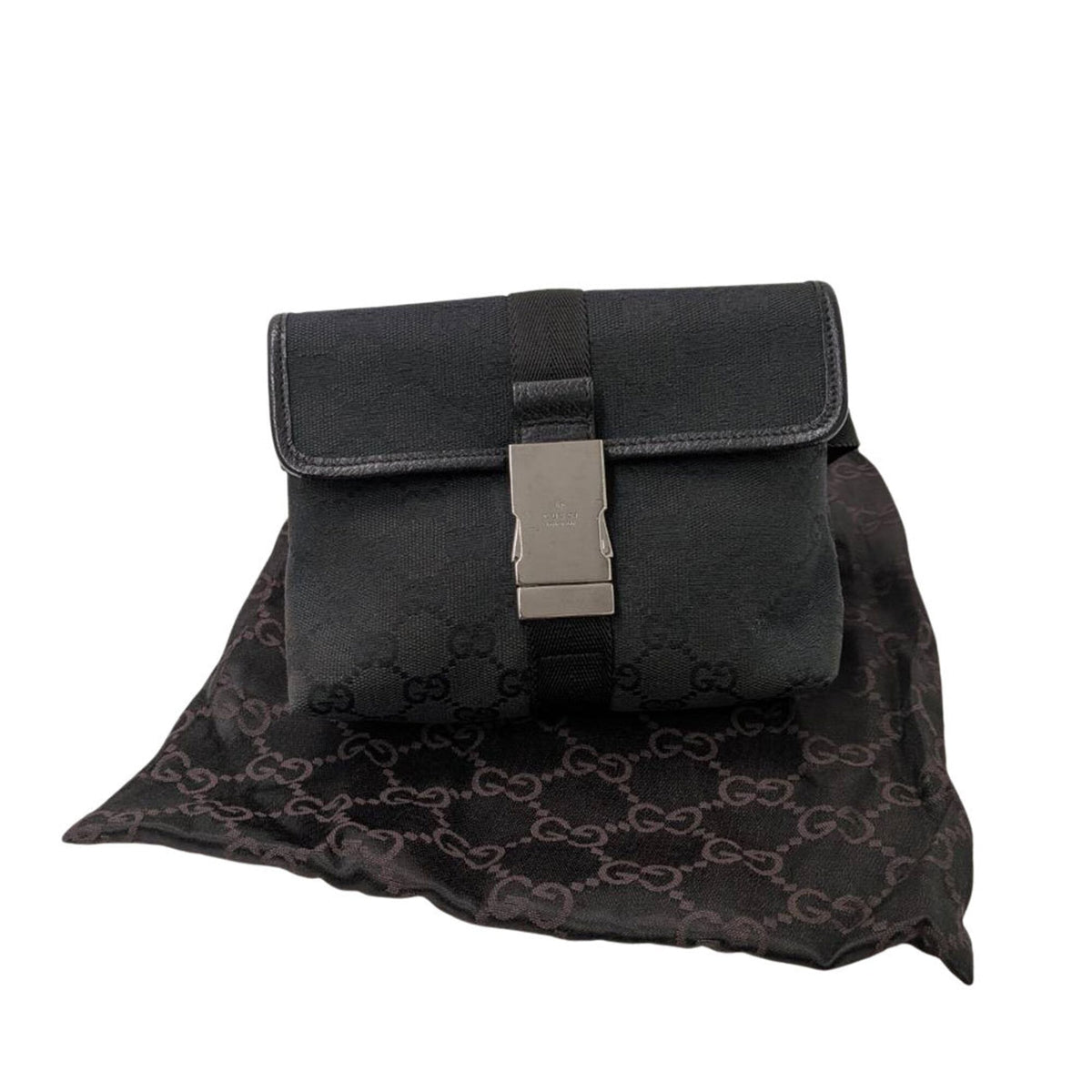Gucci Black Gg Canvas Handbag Sling Bag (Pre-Owned)