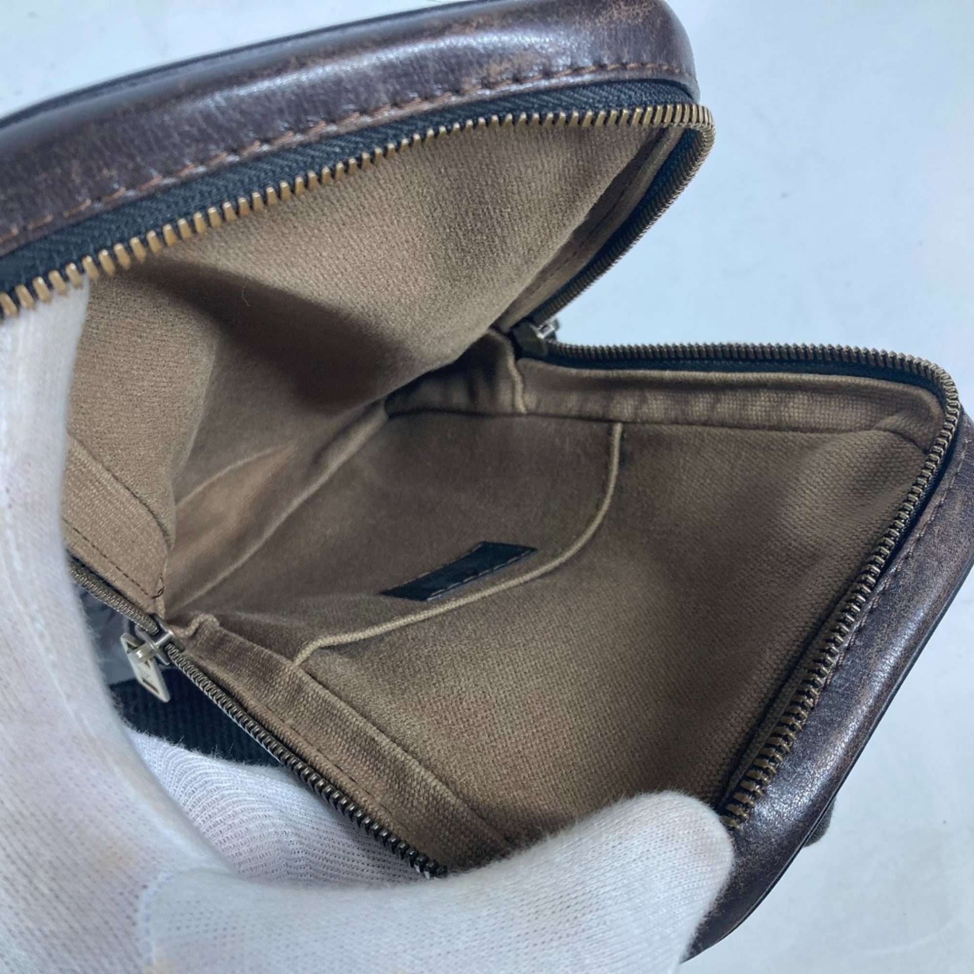 Louis Vuitton Brown Coffee Utah Leather Handbag Sling Bag (Pre-Owned)