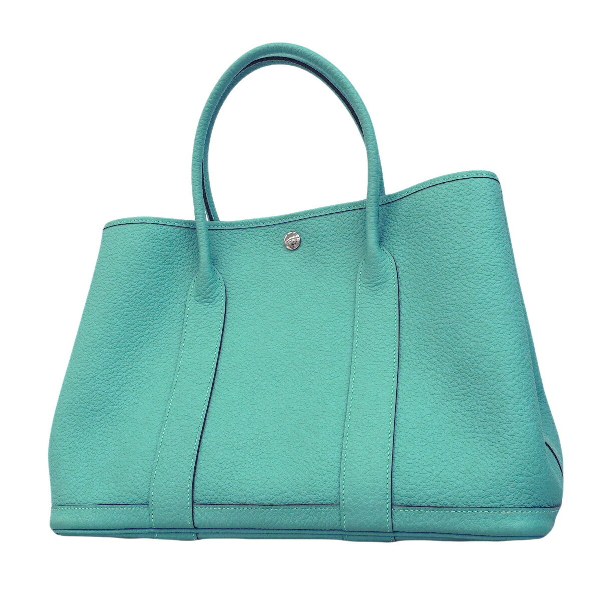 Hermes Blue Atoll Country Leather Tote Bag (Pre-Owned)
