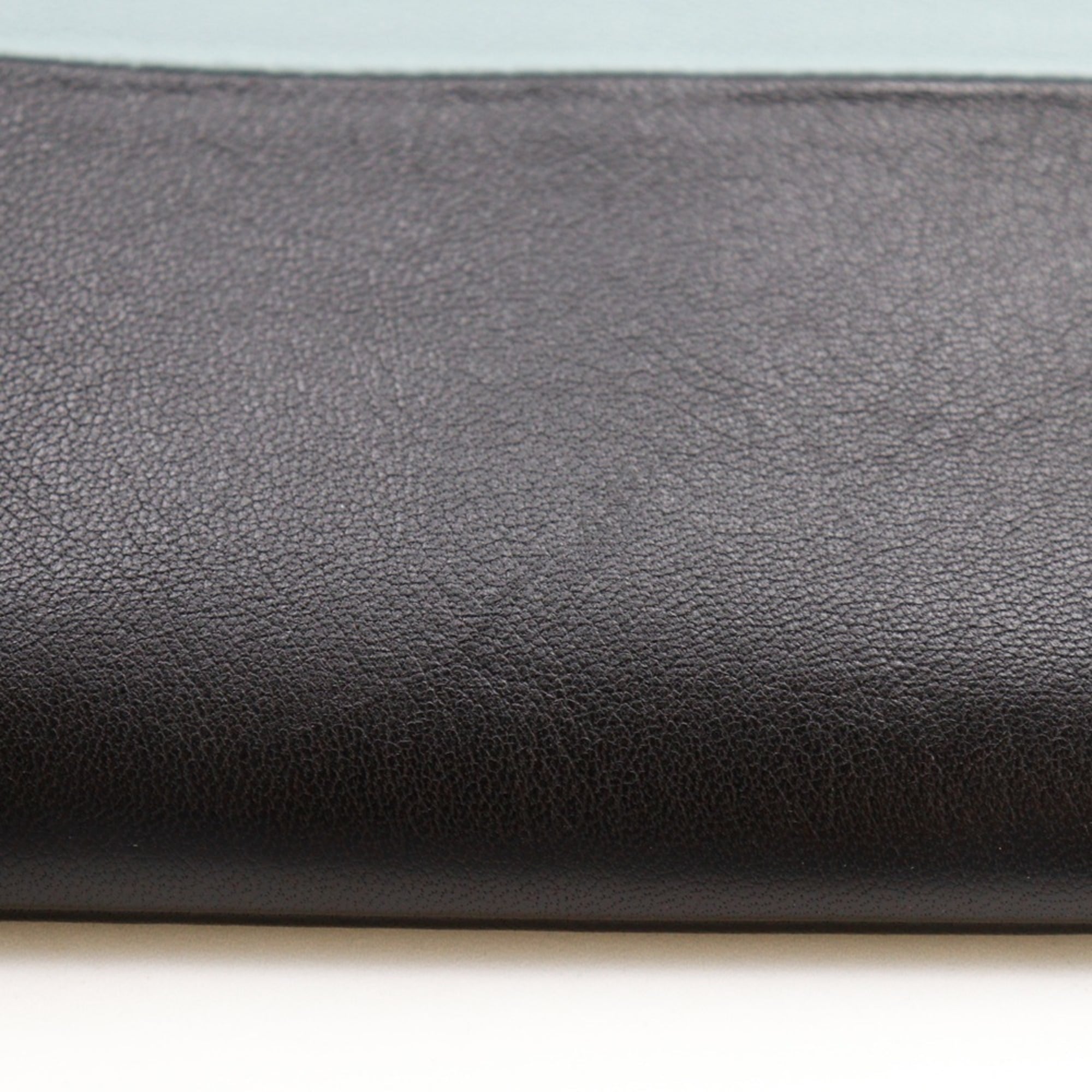Celine Black Light Blue Leather Clutch Bag Pouch (Pre-Owned)