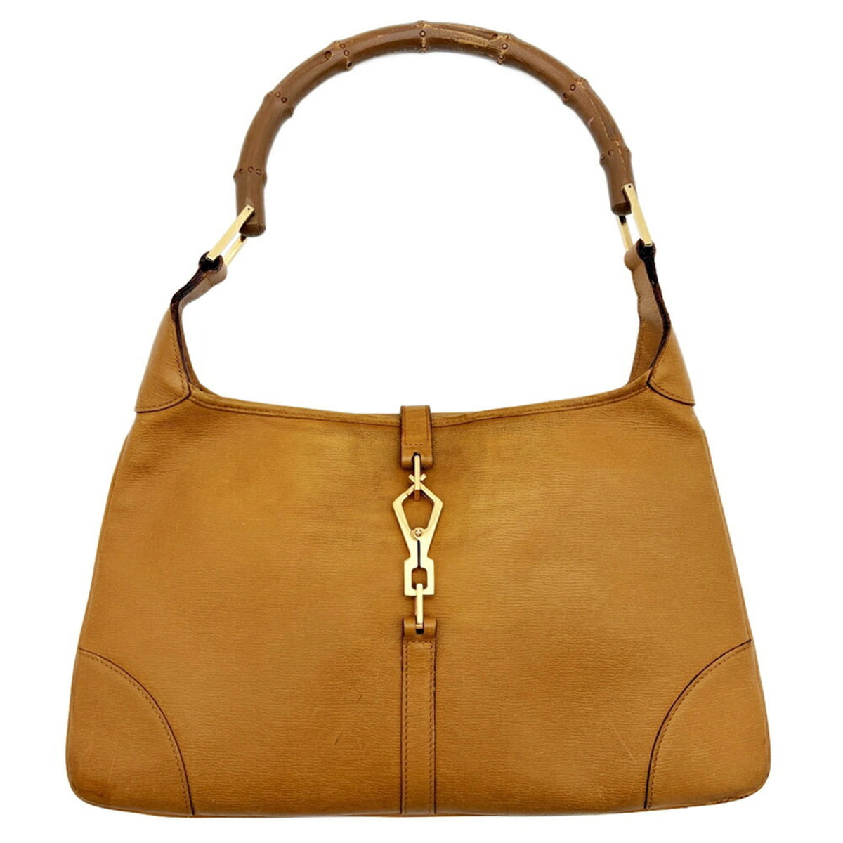Gucci Camel Bamboo Leather Shoulder Bag (Pre-Owned)