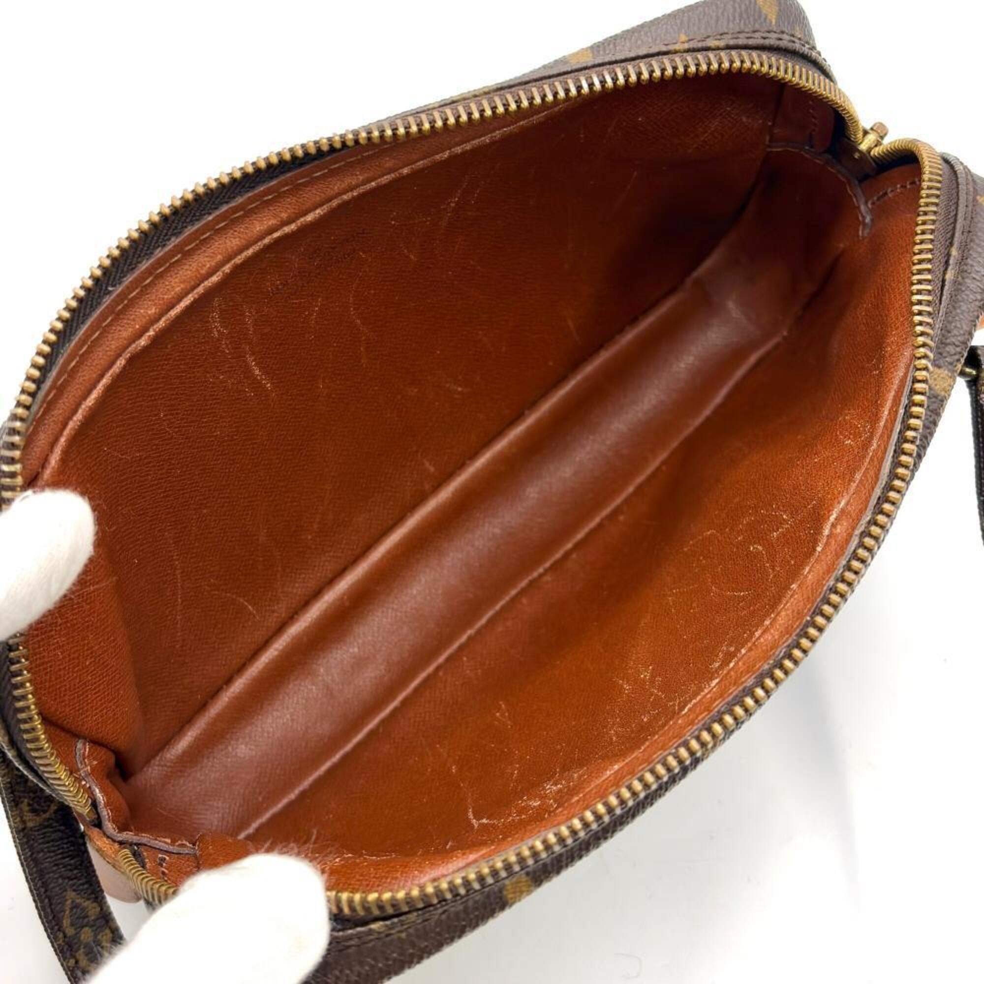Louis Vuitton Black Brown Galle Monogram Monogram Pochette Shoulder Bag (Pre-Owned)