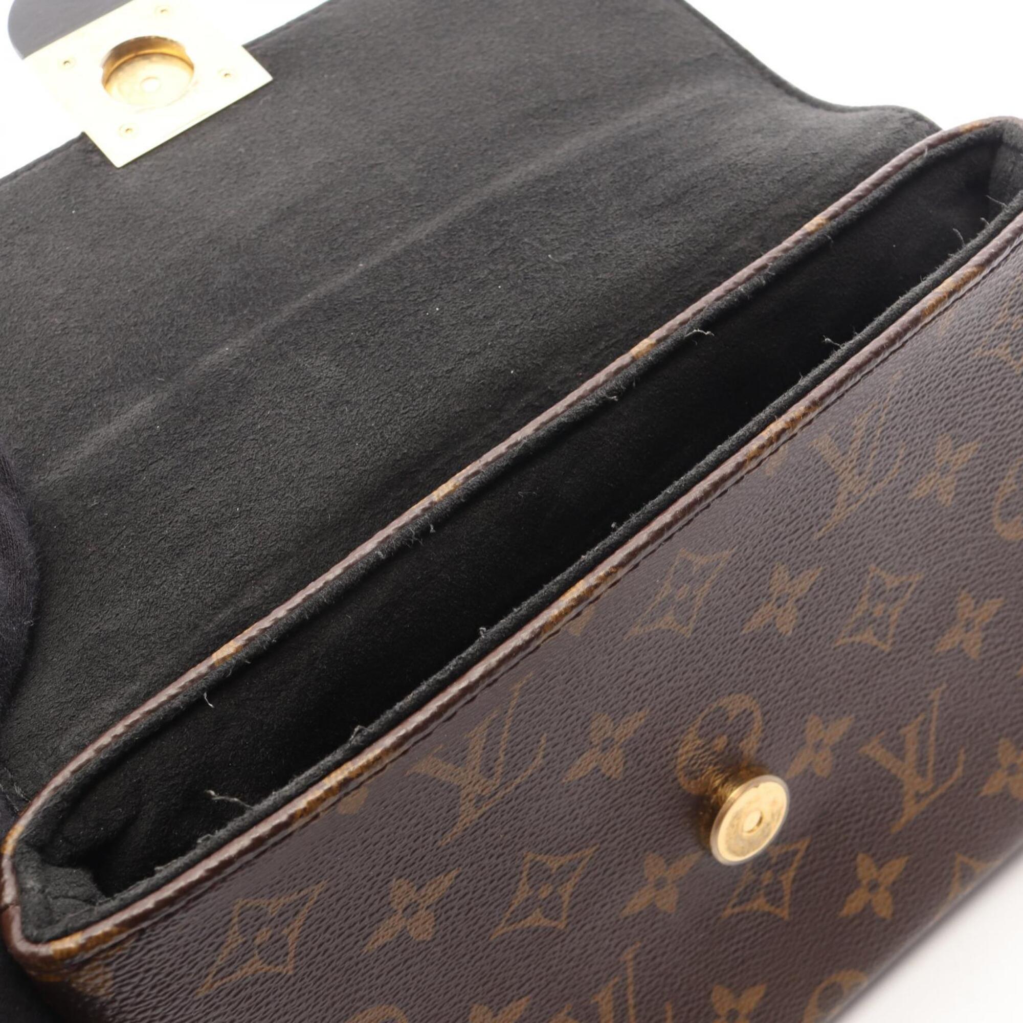Louis Vuitton Black Brown Monogram Handbag (Pre-Owned)