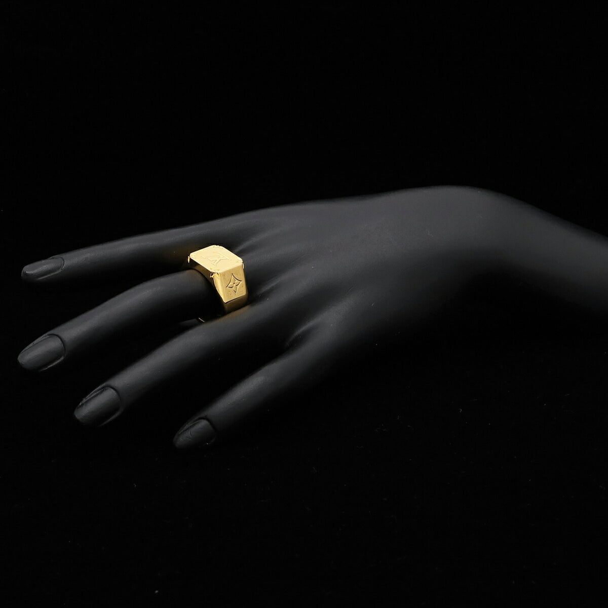 Louis Vuitton Gold Gold Plating Band Ring (Pre-Owned)