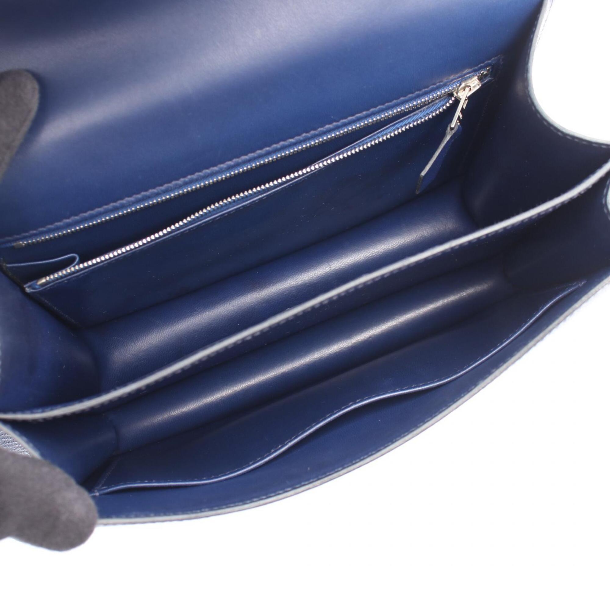 Hermes Bleu Saphir Navy Epsom Leather Handbag Shoulder Bag (Pre-Owned)