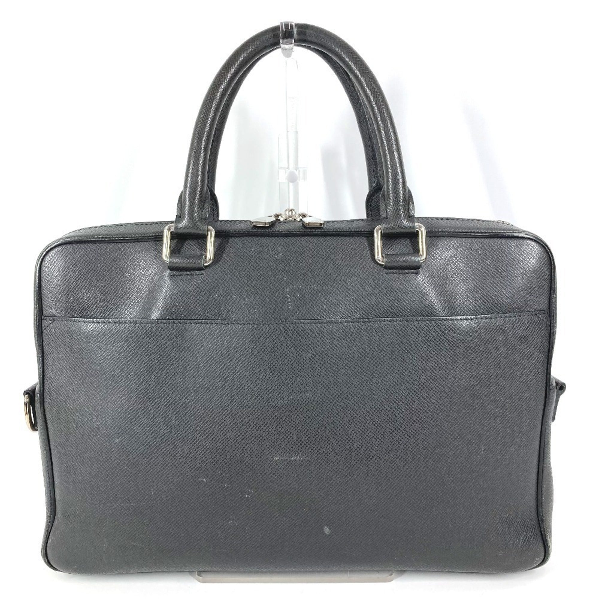 Louis Vuitton Black Taiga Leather Briefcase Handbag Tote Bag (Pre-Owned)