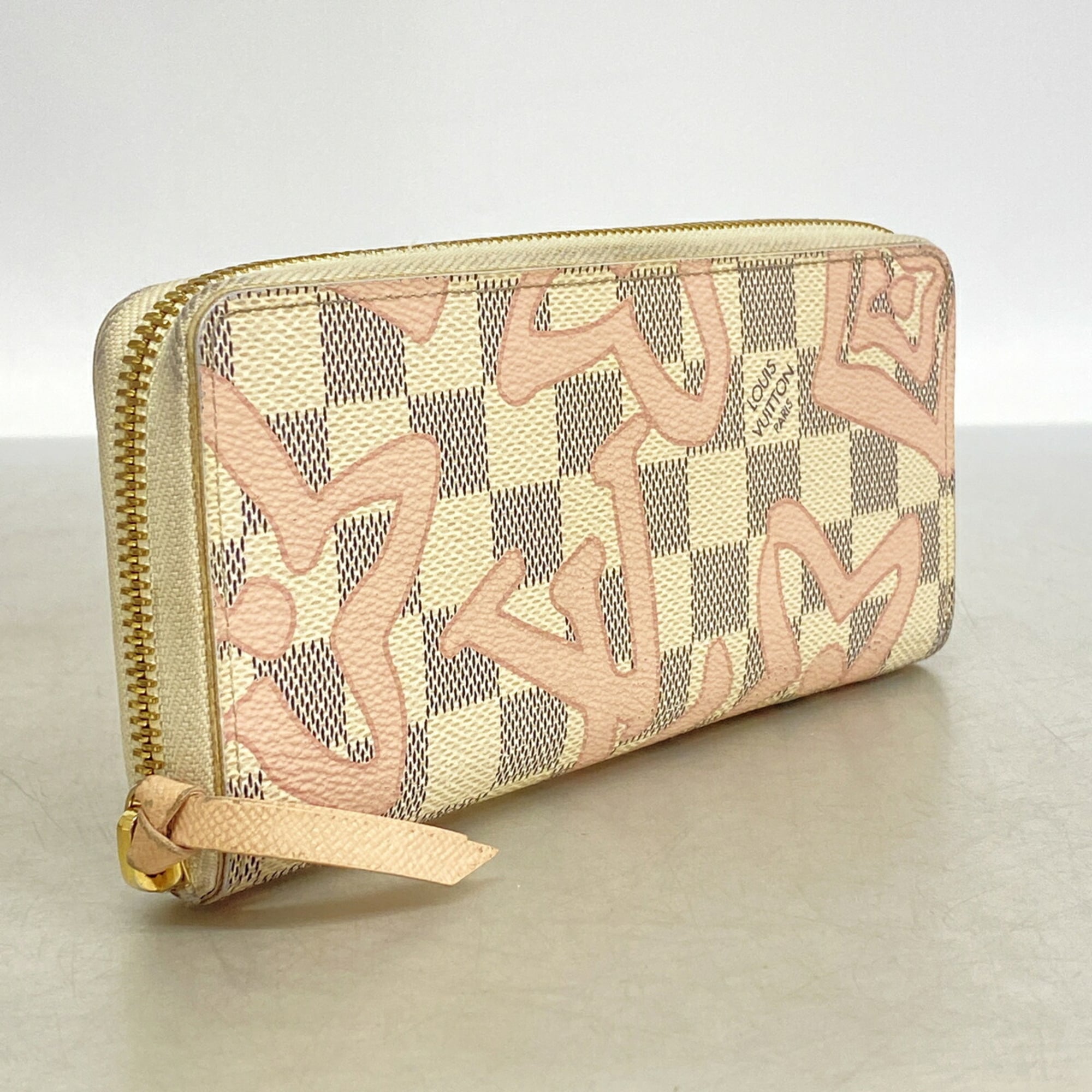 Louis Vuitton Pink White Long Wallet (Bi-Fold) (Pre-Owned)